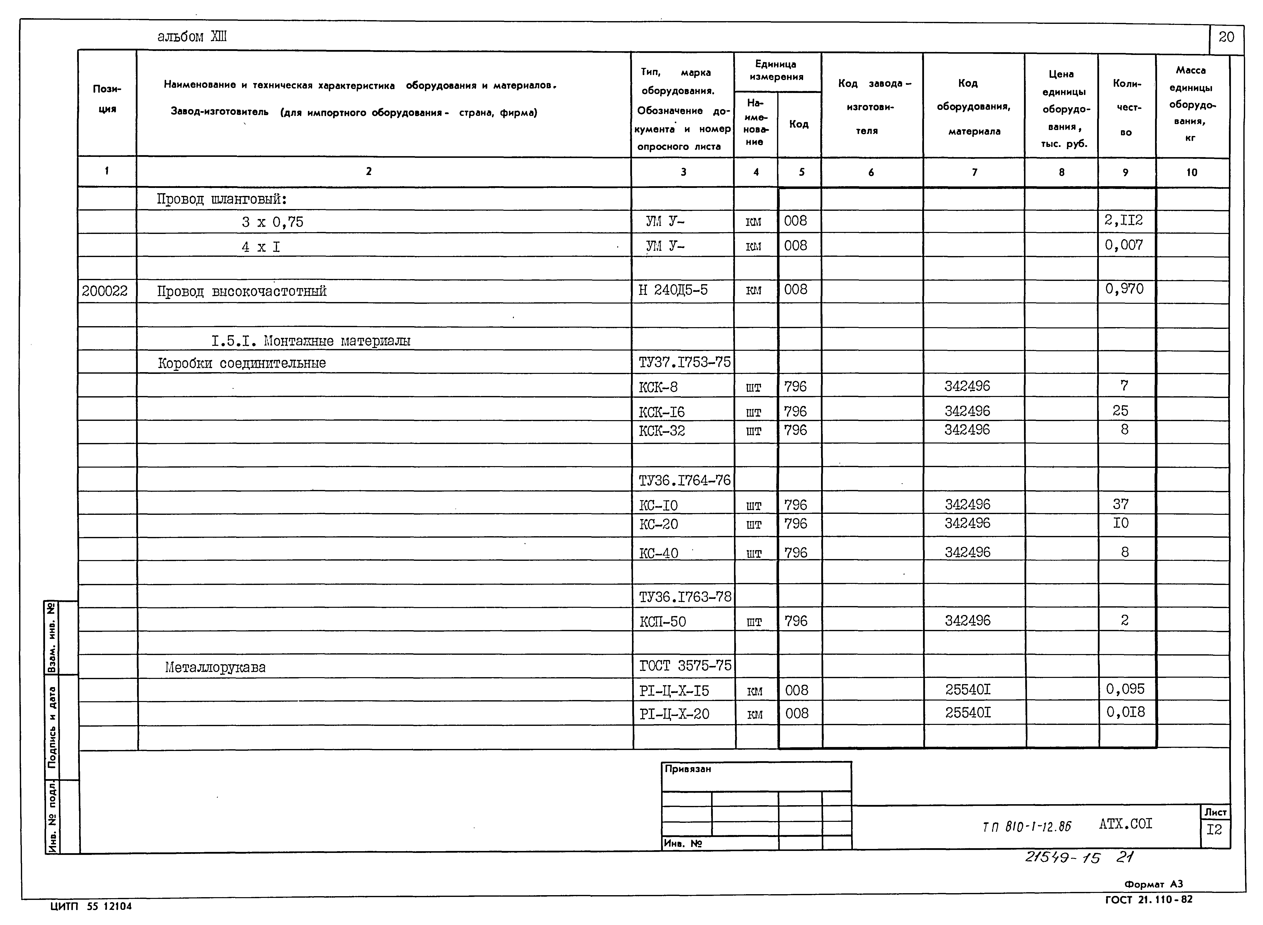 Типовой проект 810-1-12.86