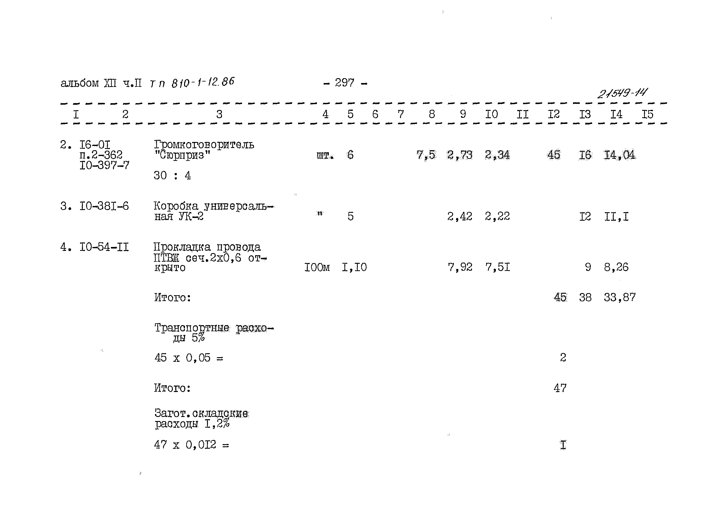 Типовой проект 810-1-12.86