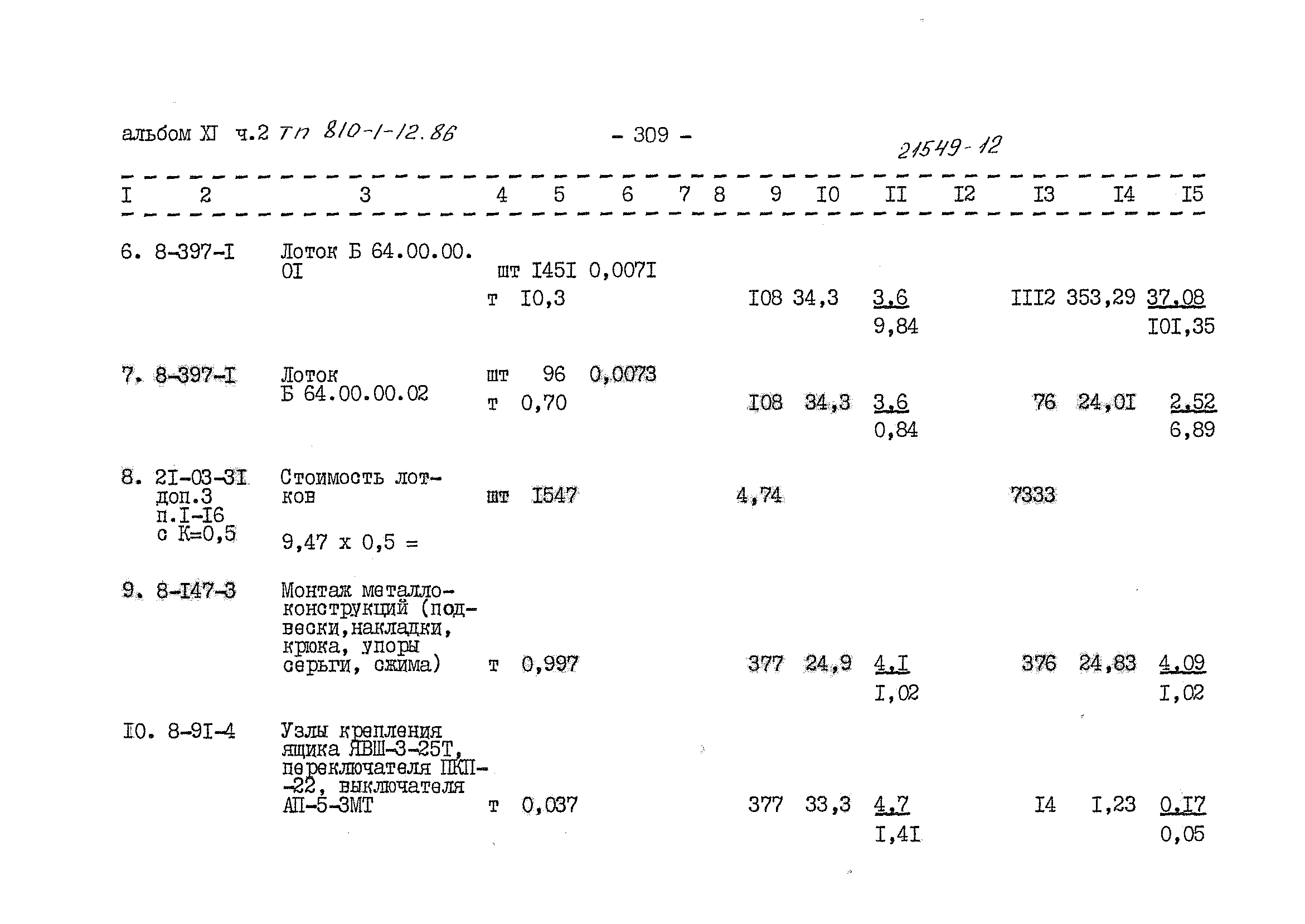 Типовой проект 810-1-12.86