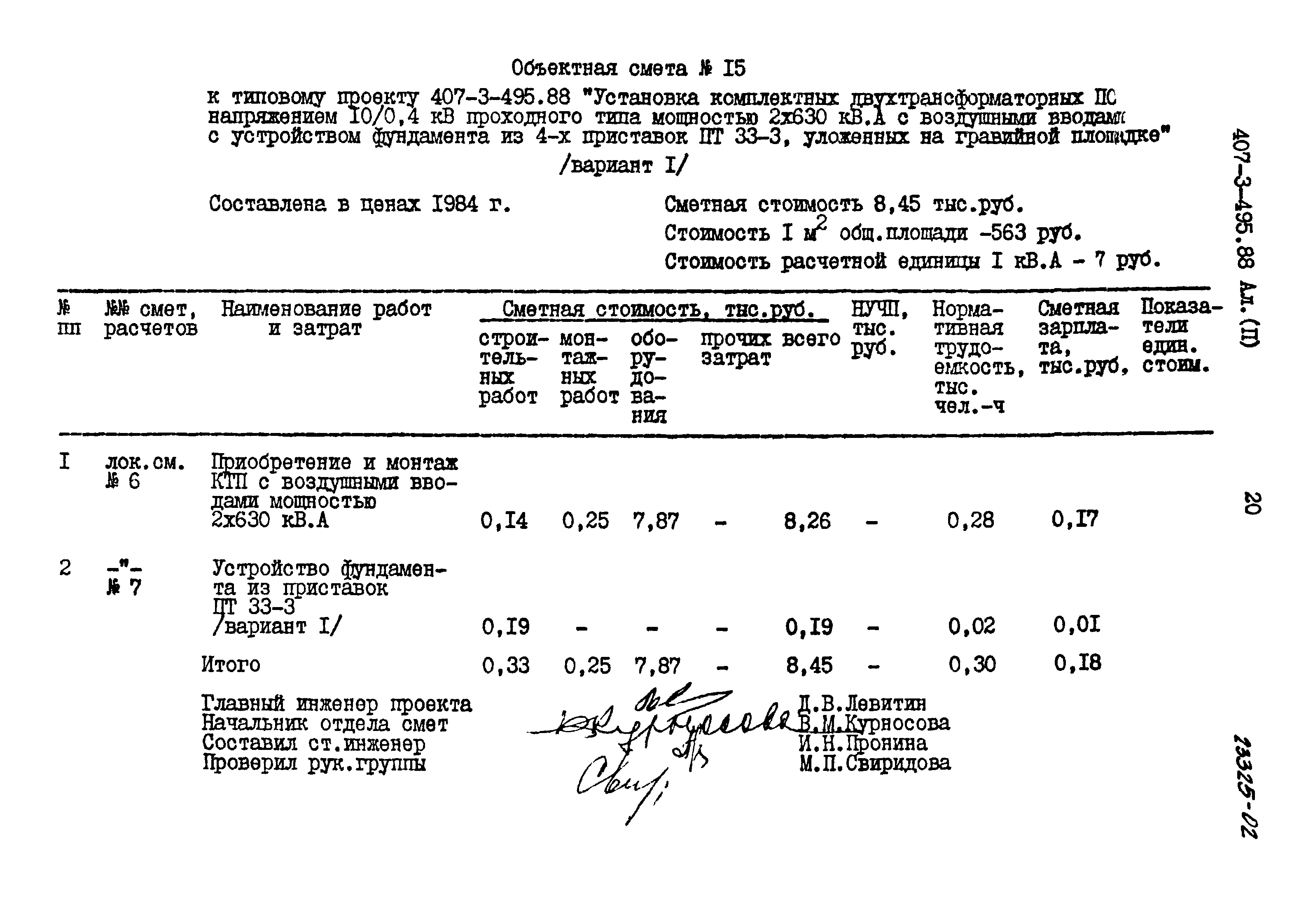 Типовой проект 407-3-495.88