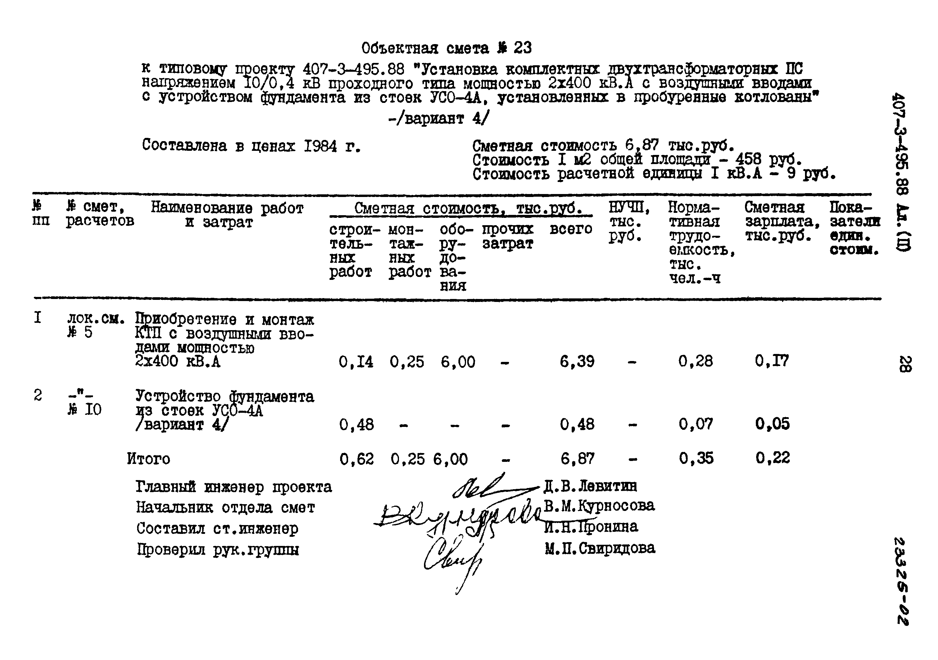 Типовой проект 407-3-495.88