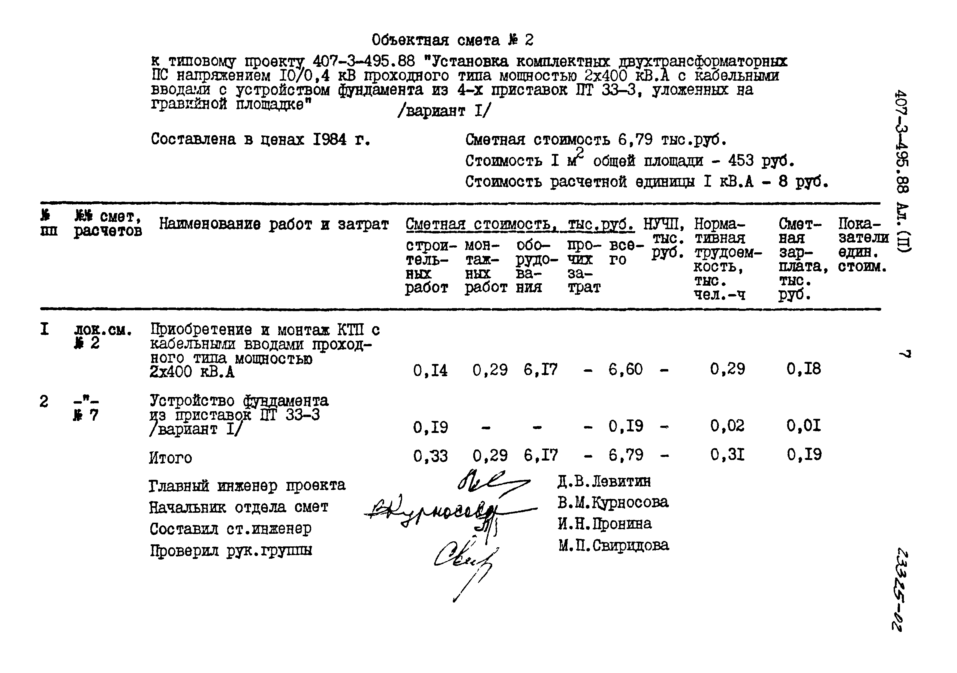 Типовой проект 407-3-495.88