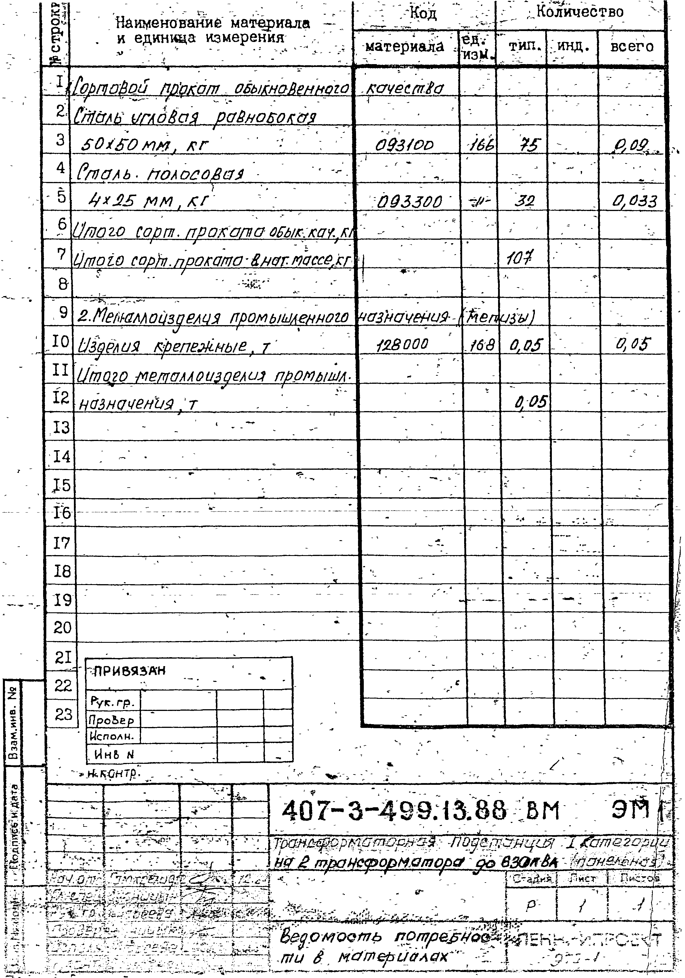 Типовой проект 407-3-499.13.88