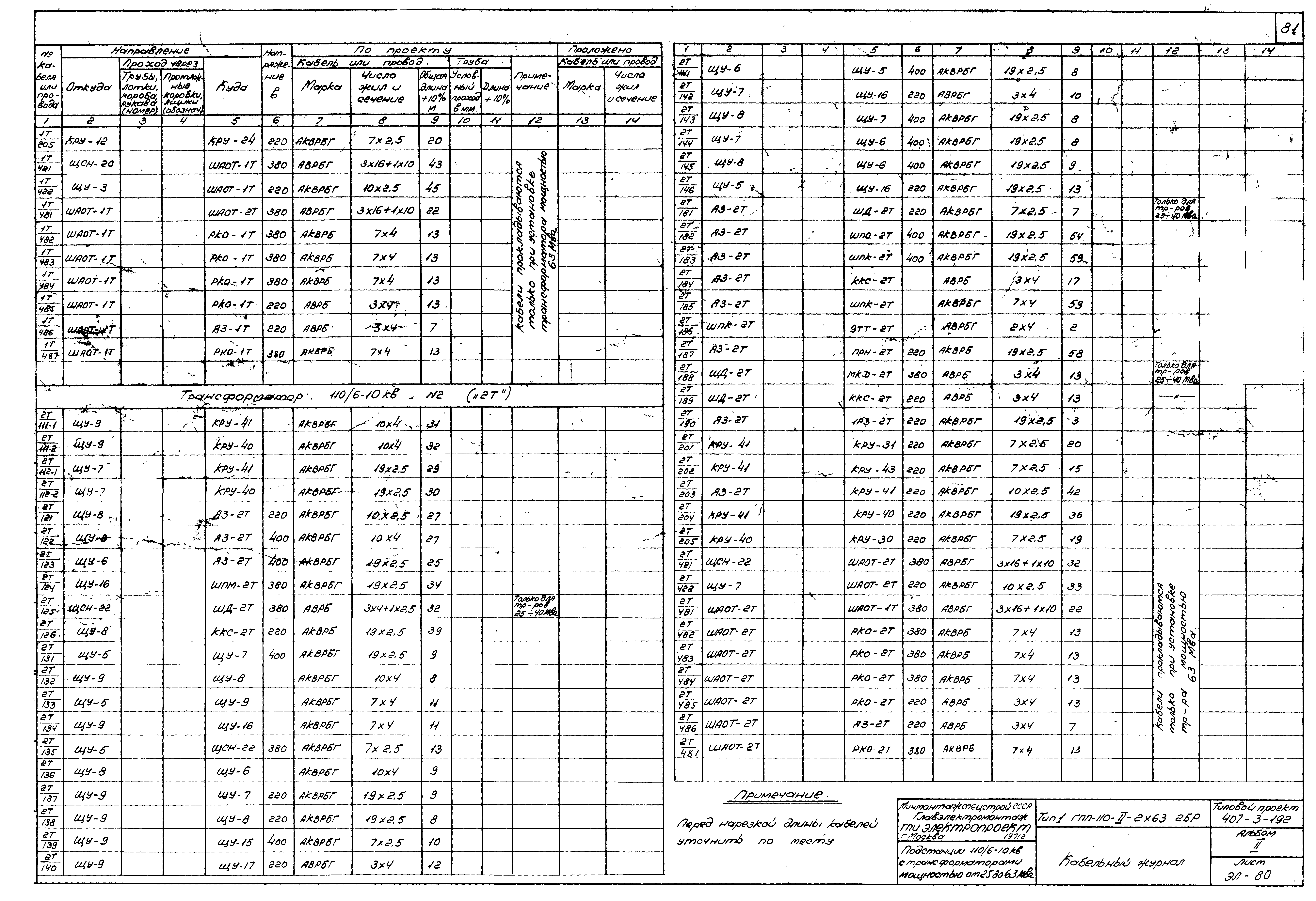 Типовой проект 407-3-192