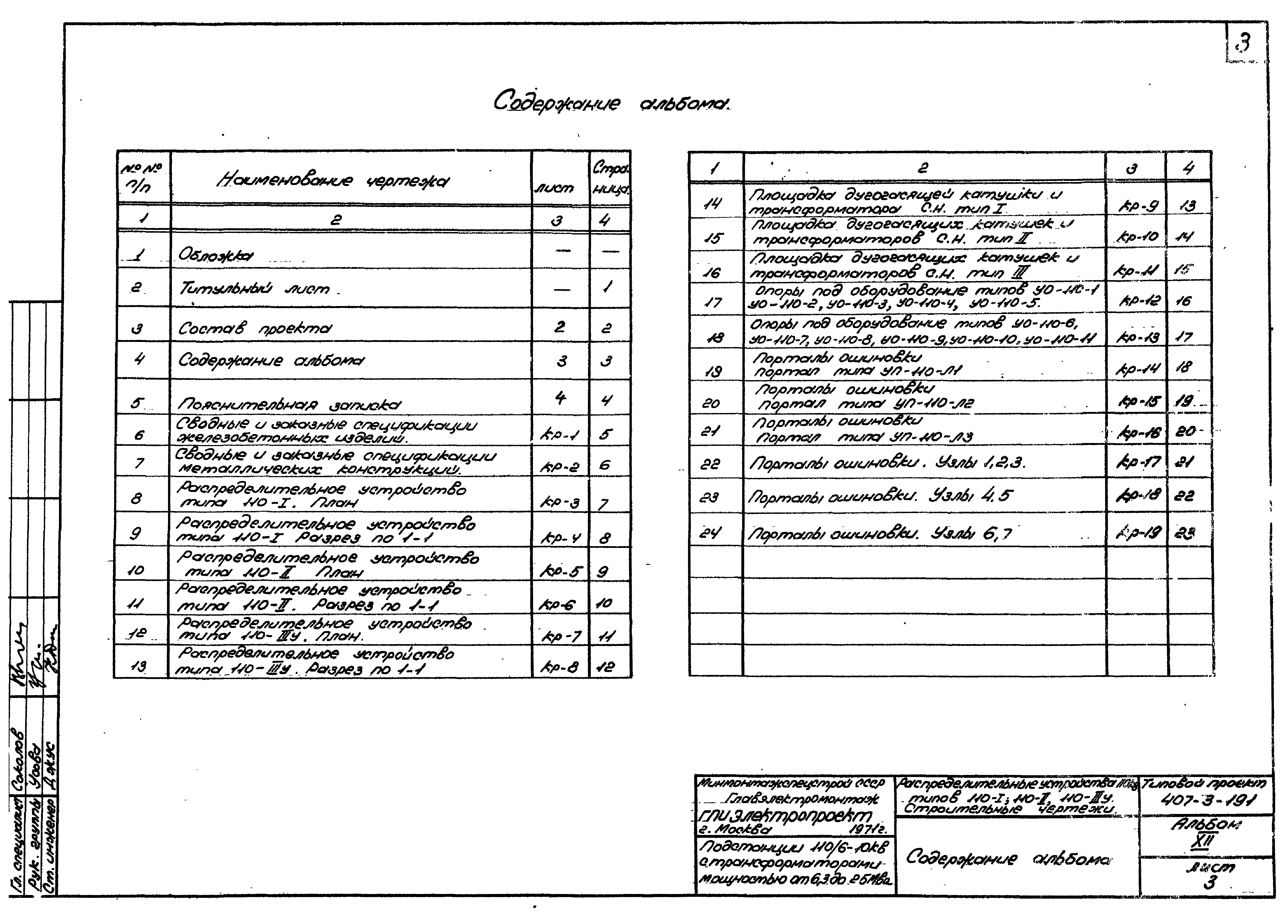 Типовой проект 407-3-191