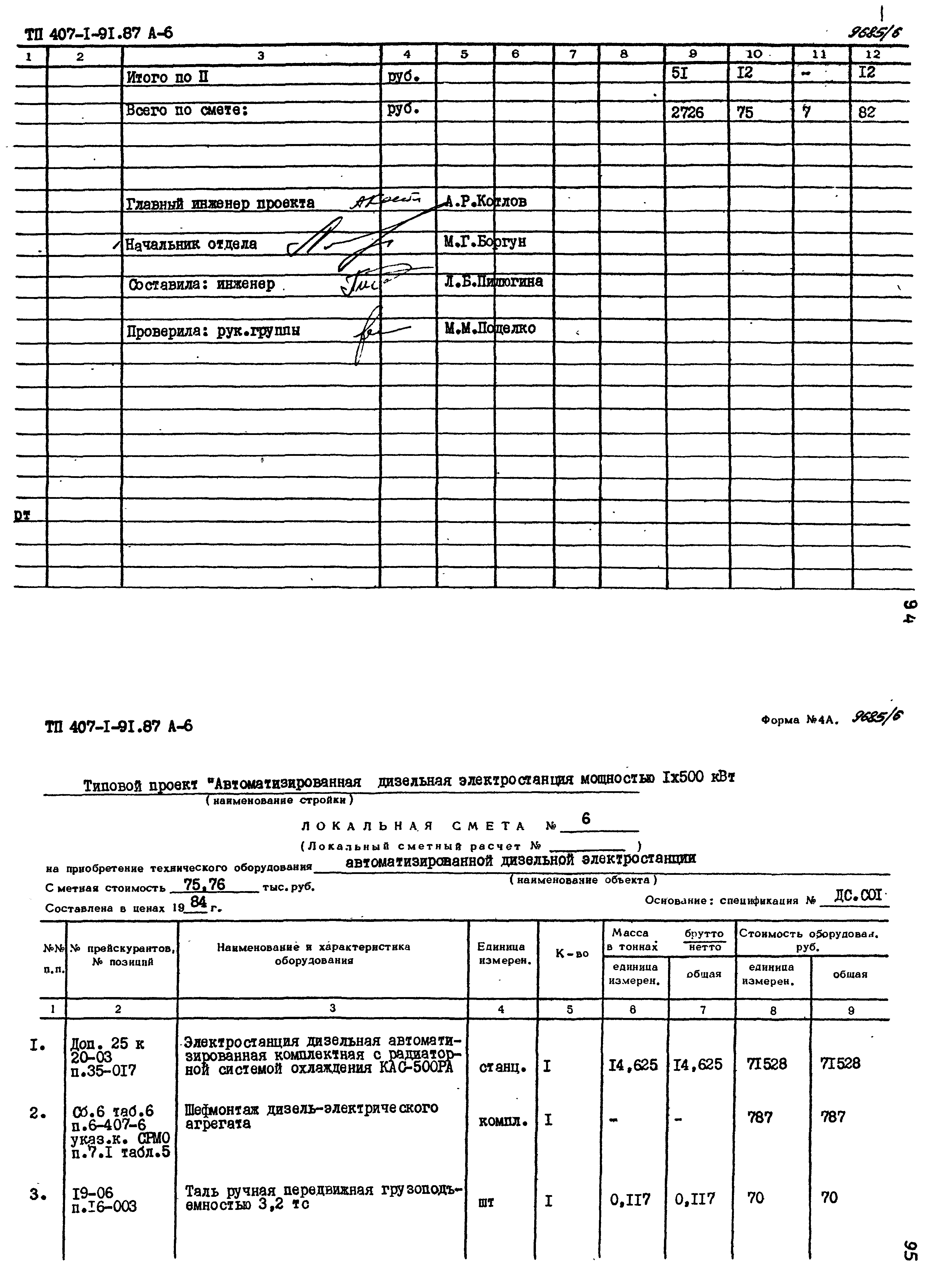 Типовой проект 407-1-91.87