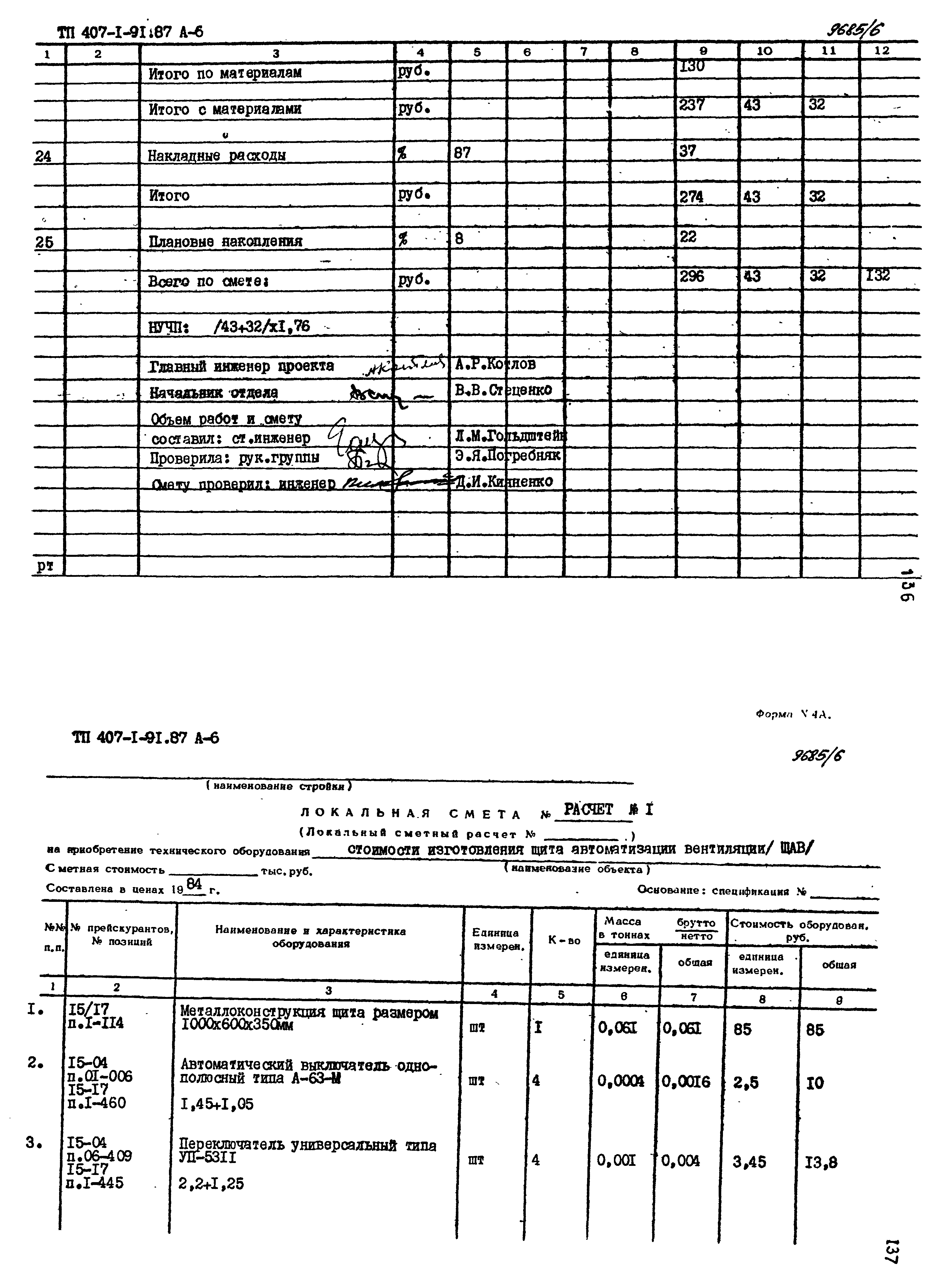 Типовой проект 407-1-91.87