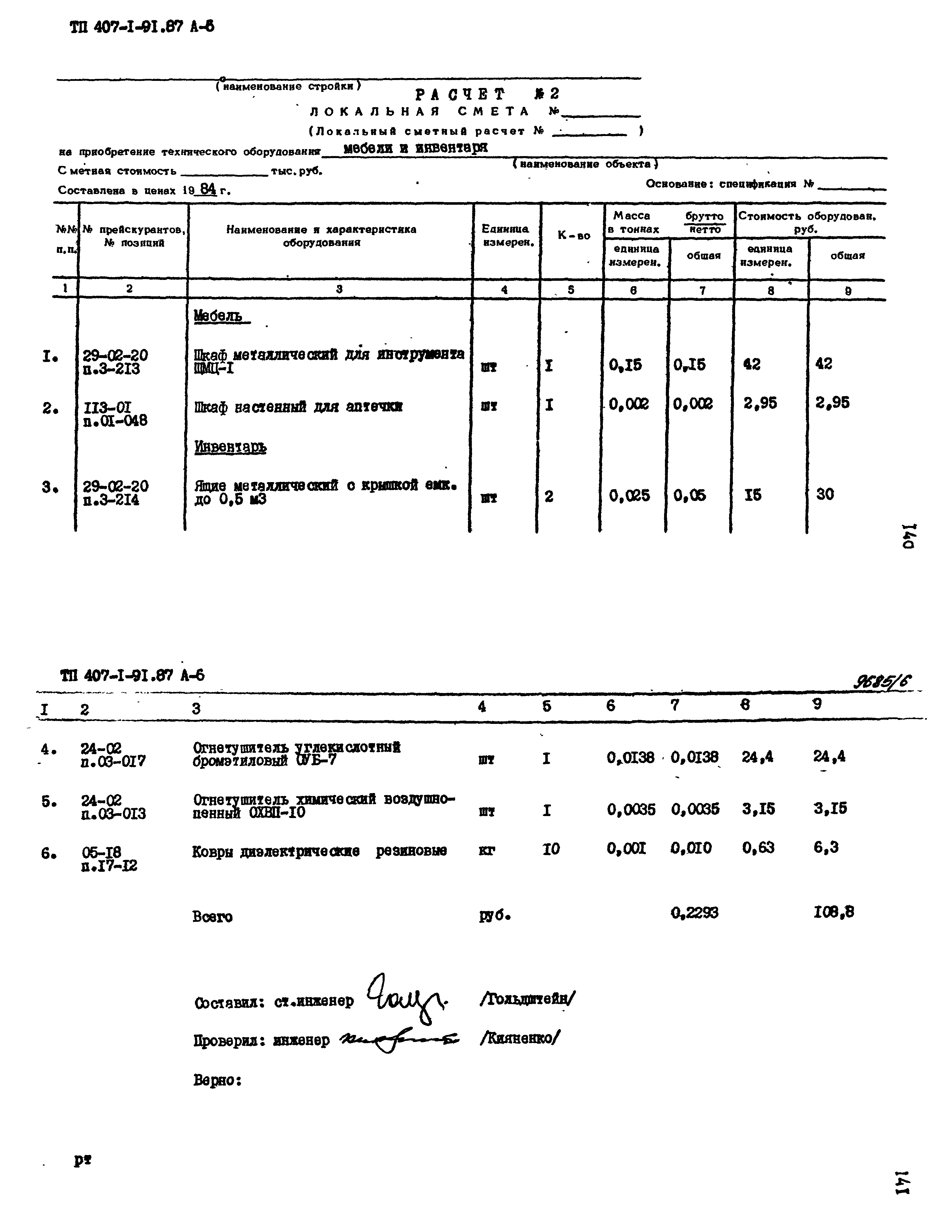 Типовой проект 407-1-91.87