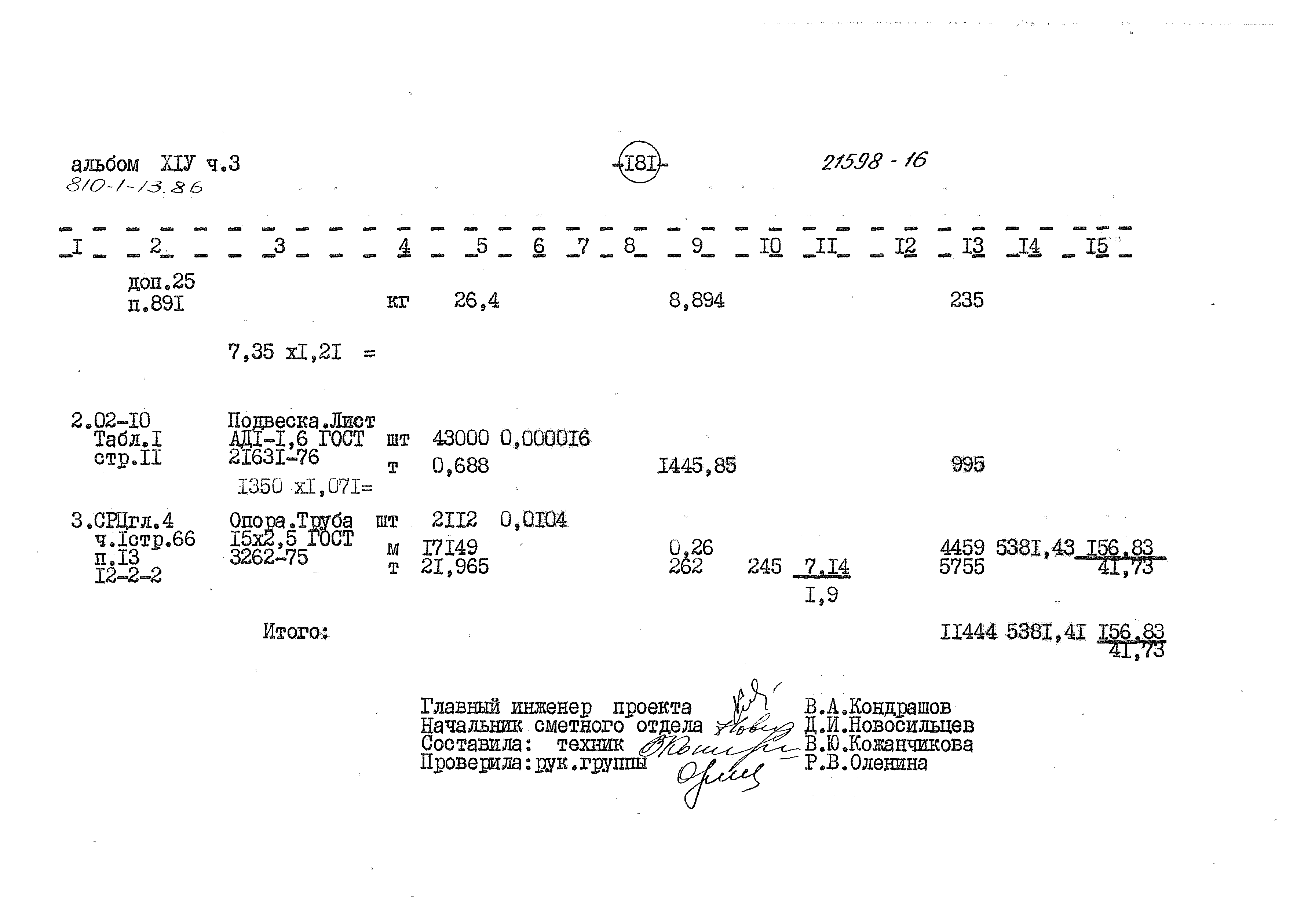 Типовой проект 810-1-13.86