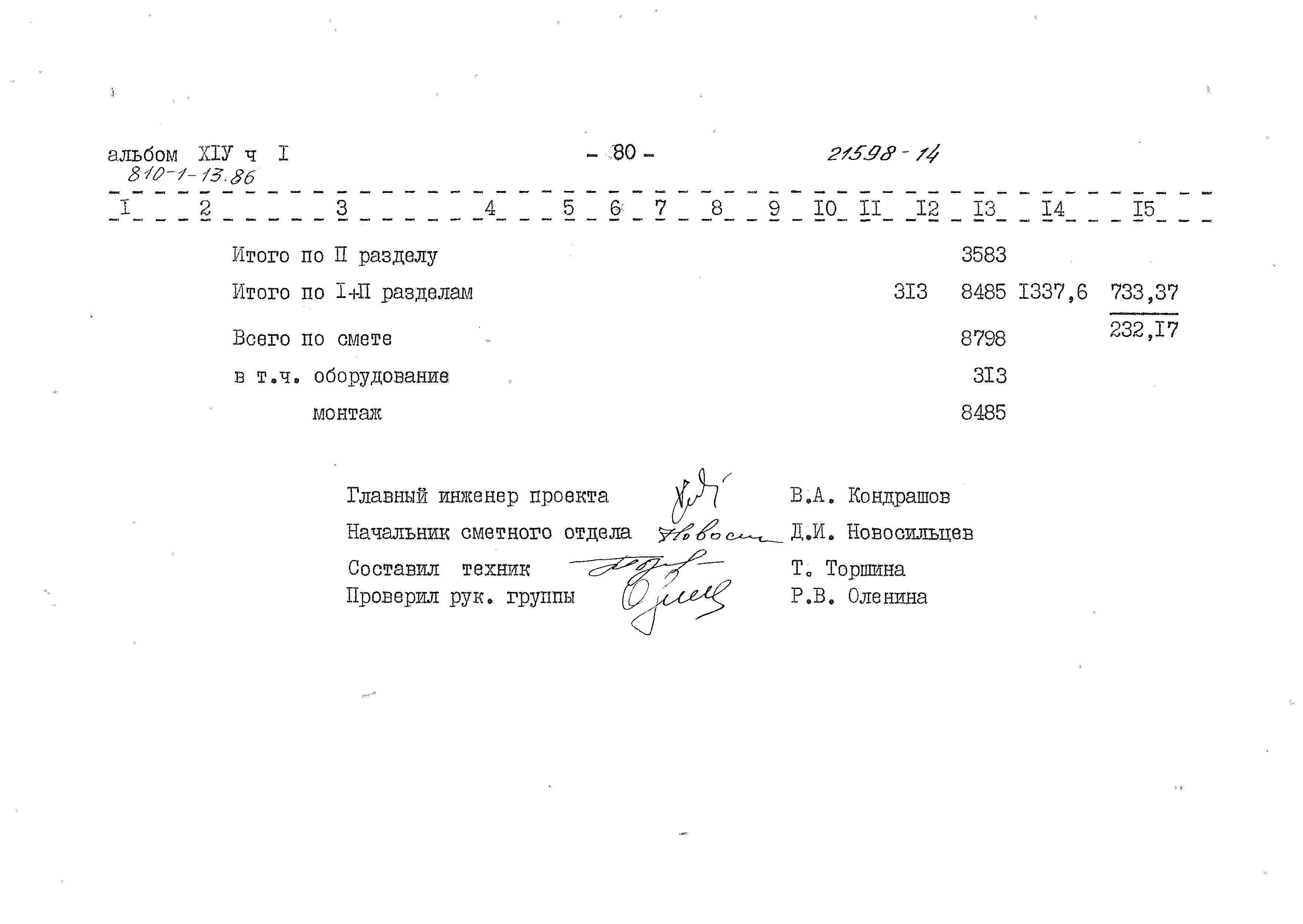 Типовой проект 810-1-13.86