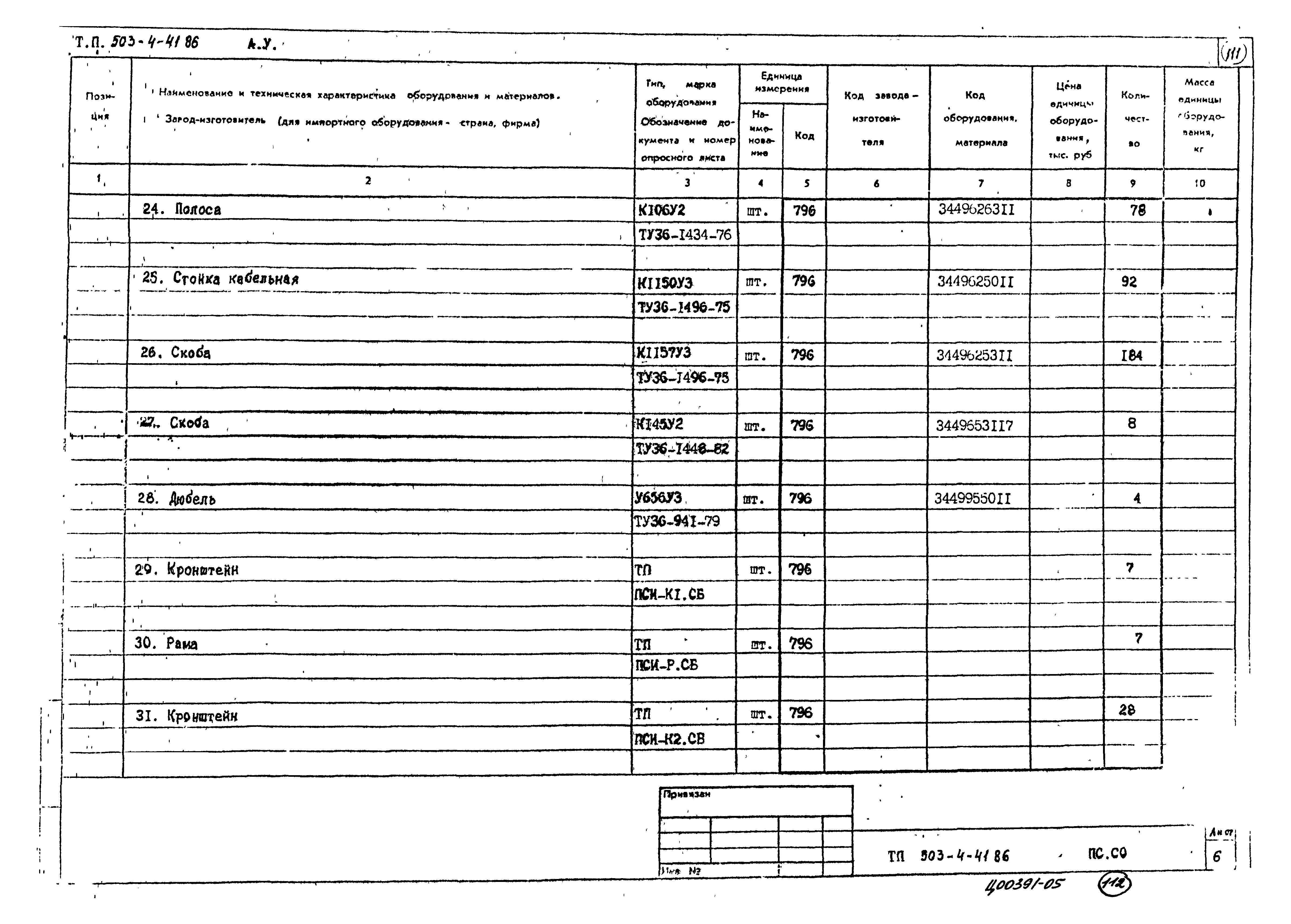 Типовой проект 503-4-41.86