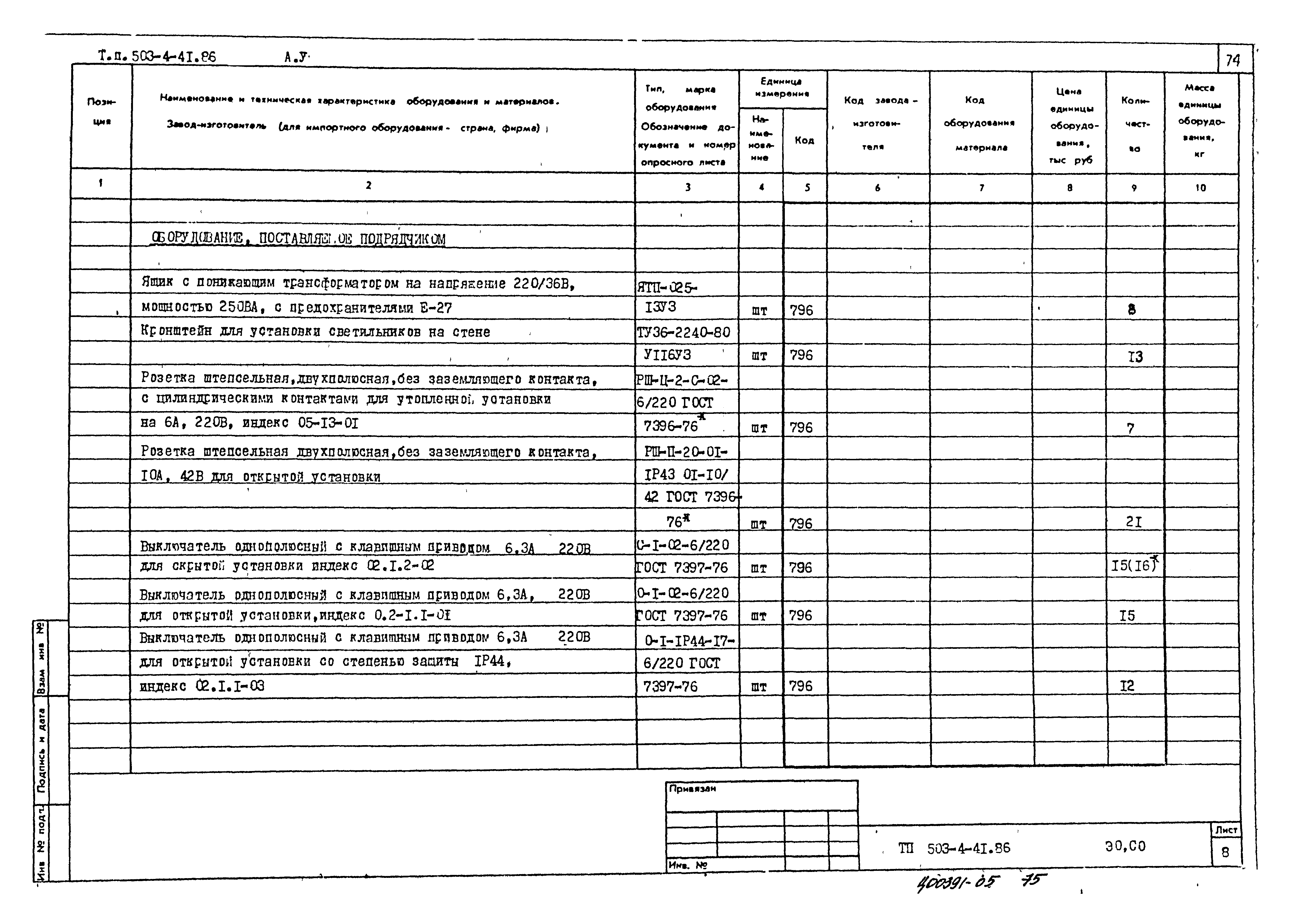 Типовой проект 503-4-41.86