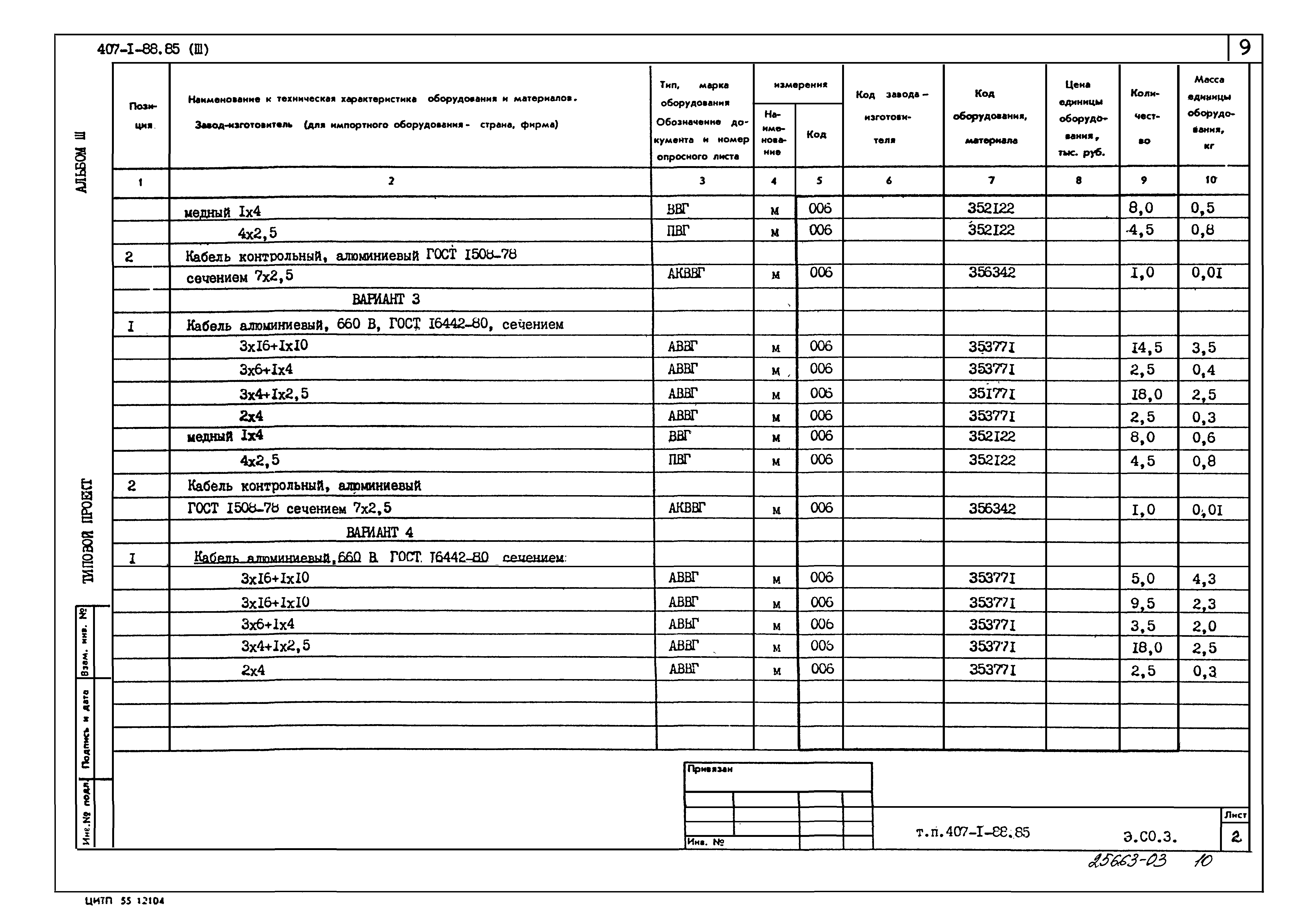 Типовой проект 407-1-88.85