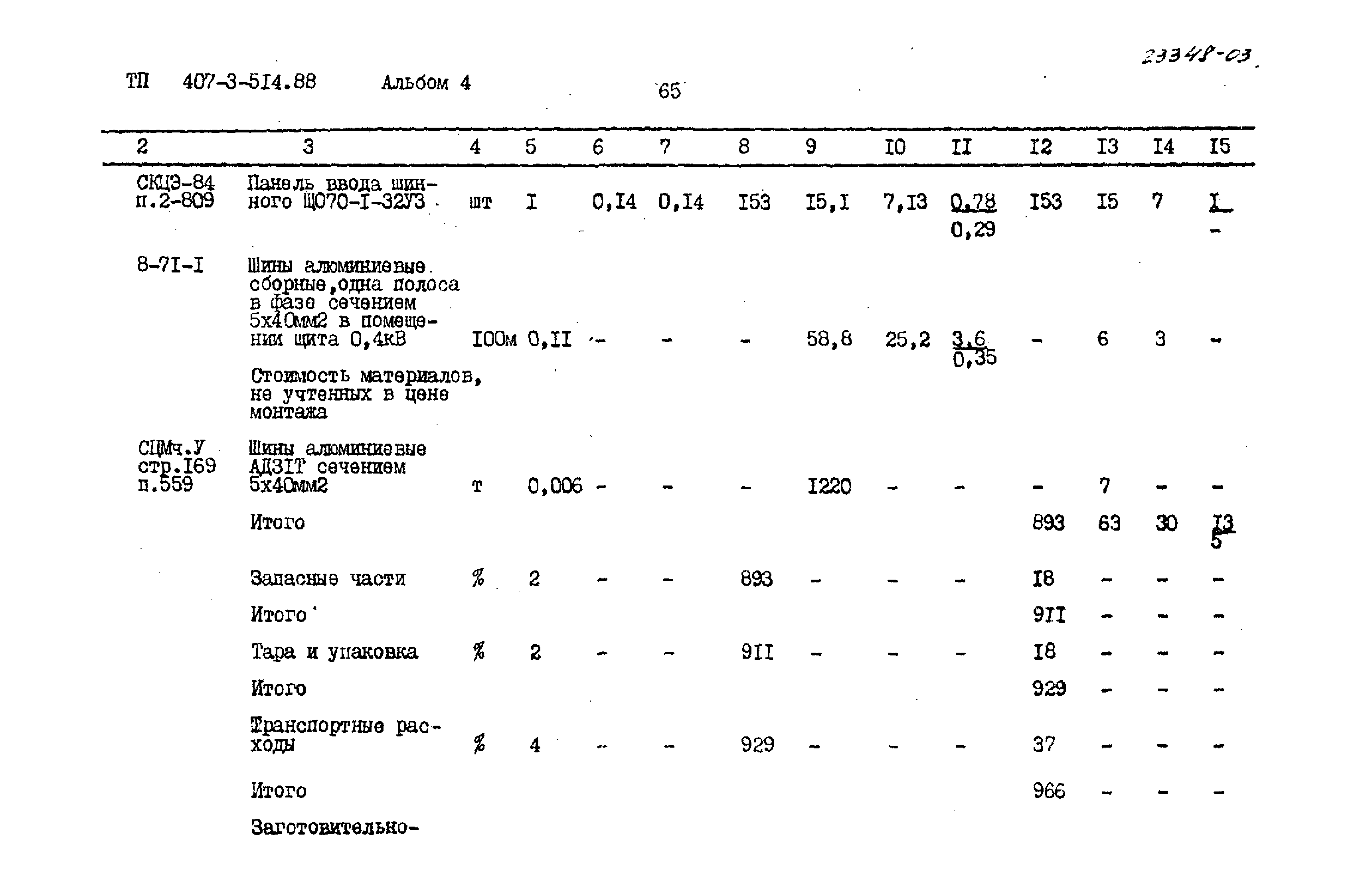 Типовой проект 407-3-514.88