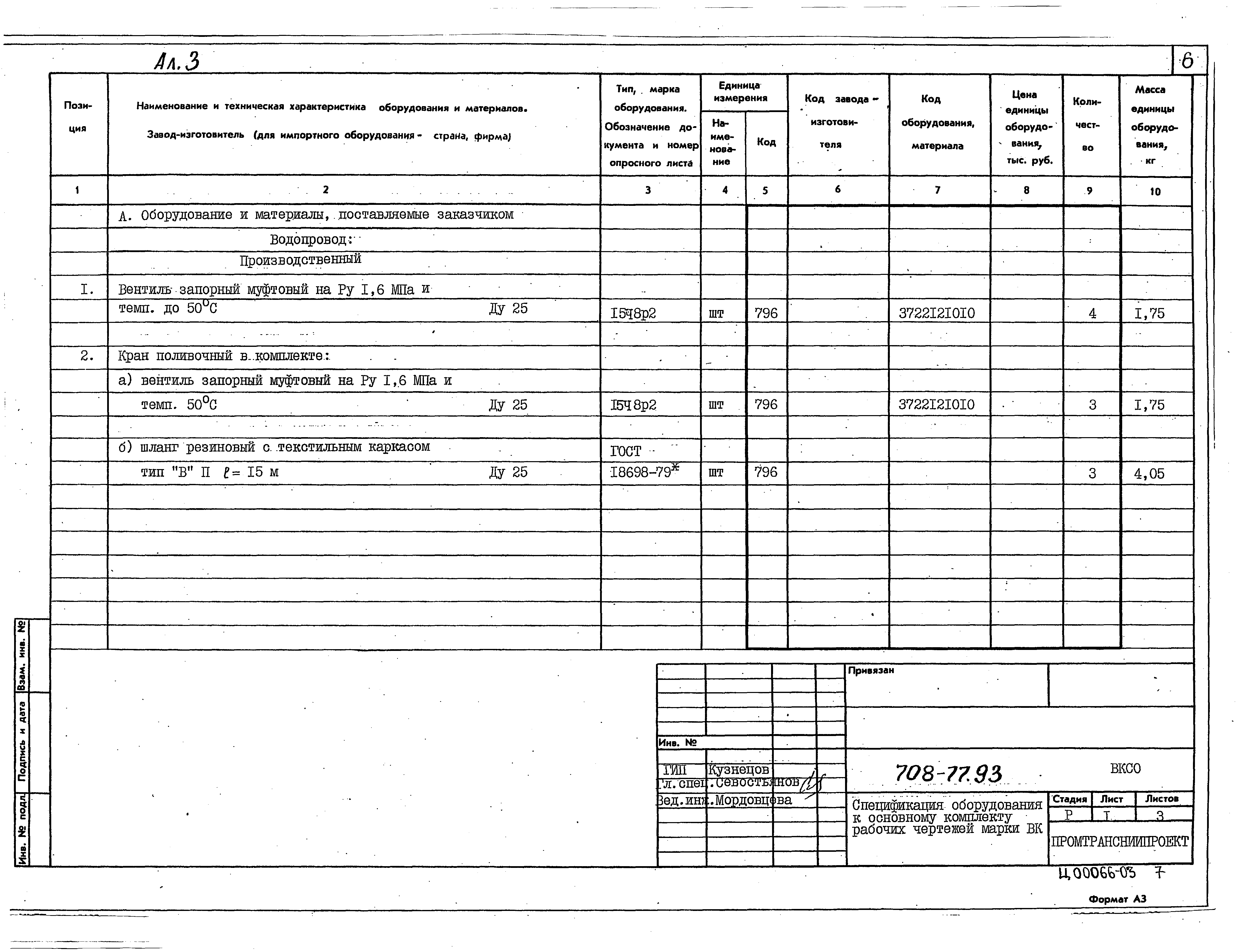 Типовой проект 708-77.93