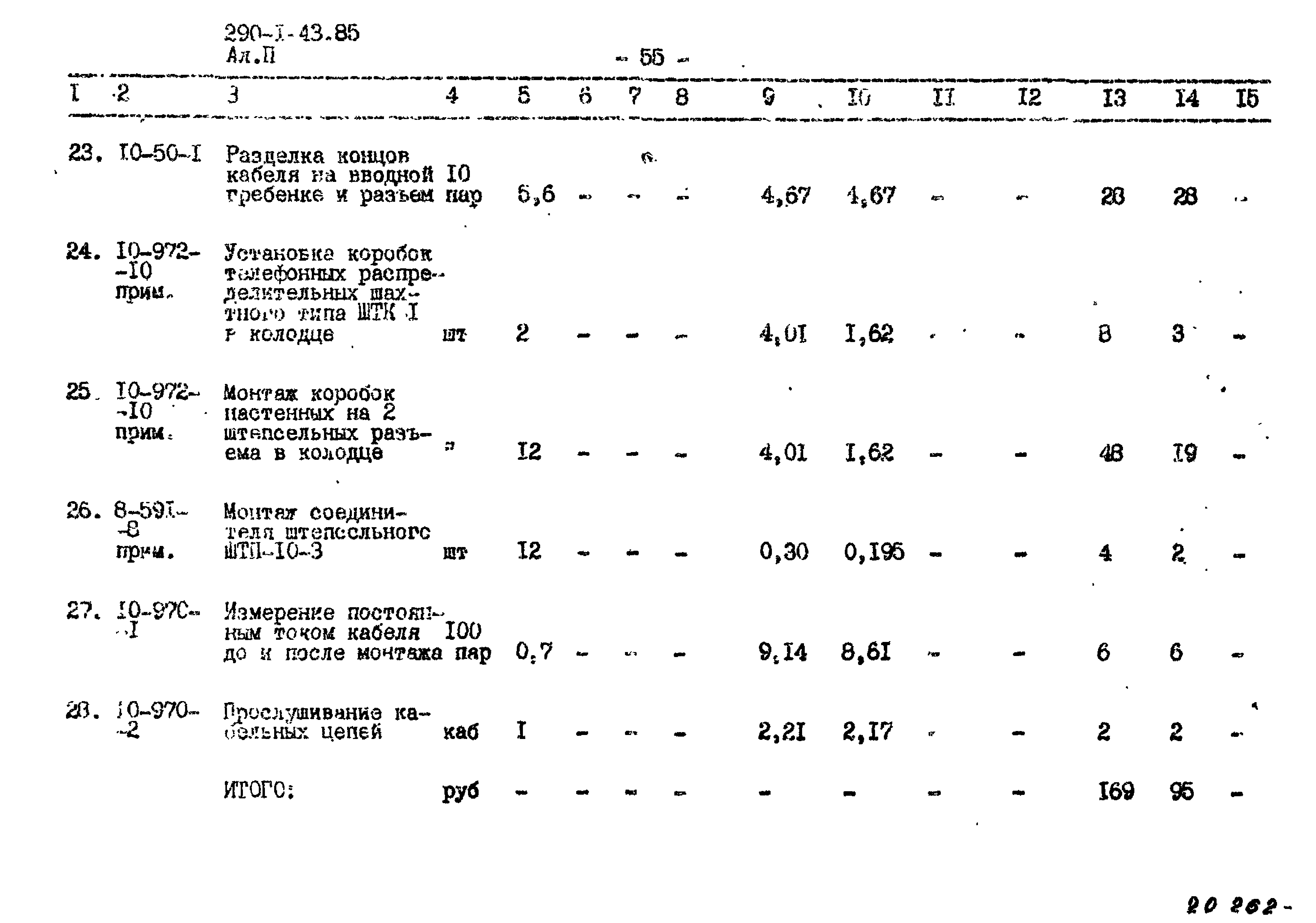 Типовой проект 290-1-43.85