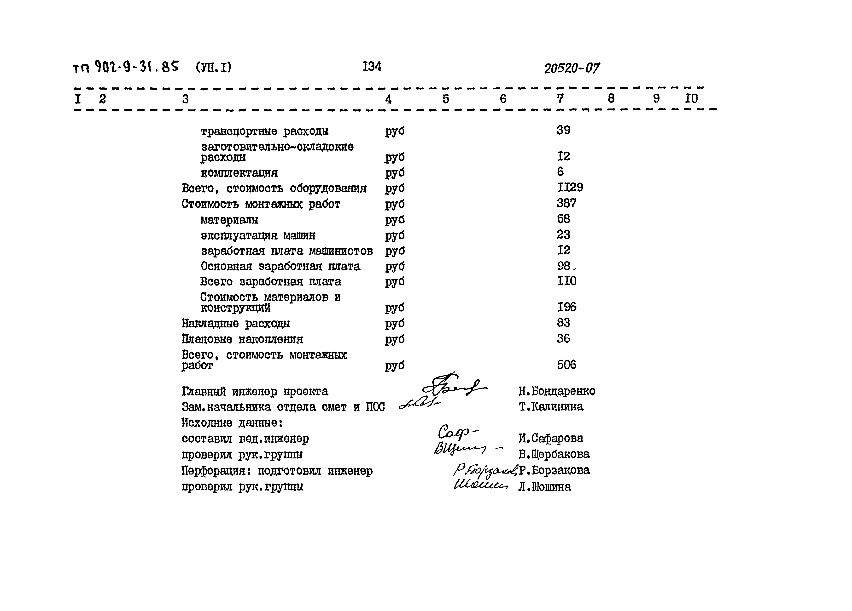 Типовой проект 902-9-31.85