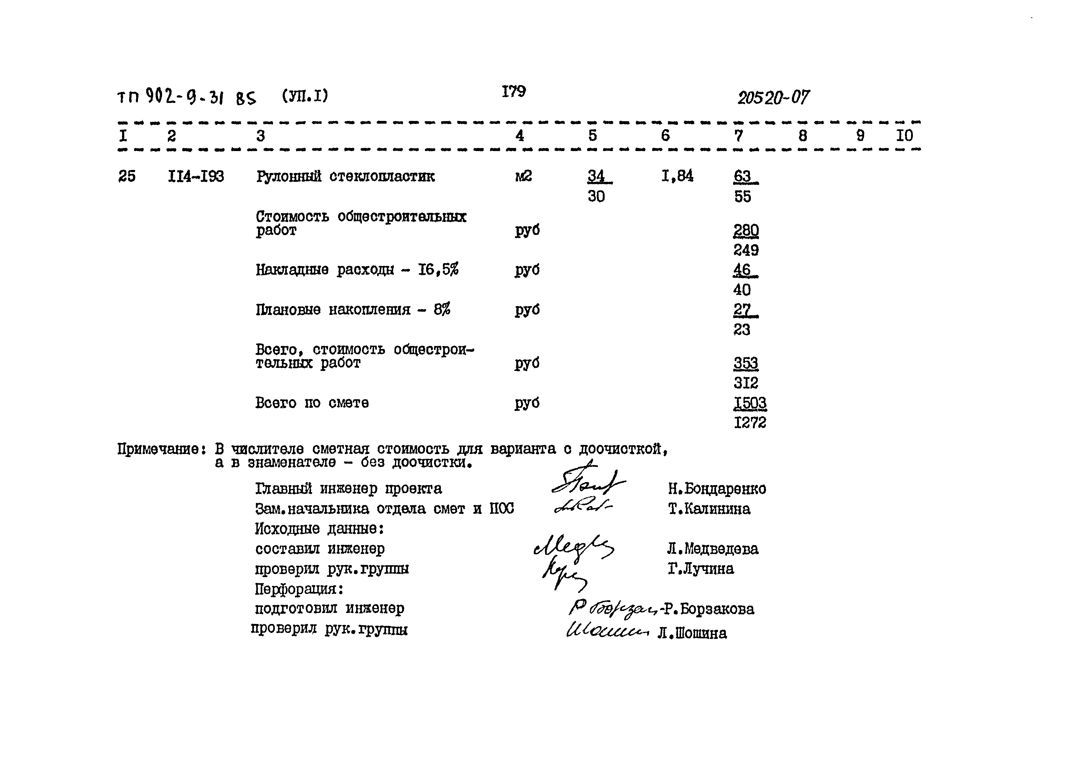 Типовой проект 902-9-31.85