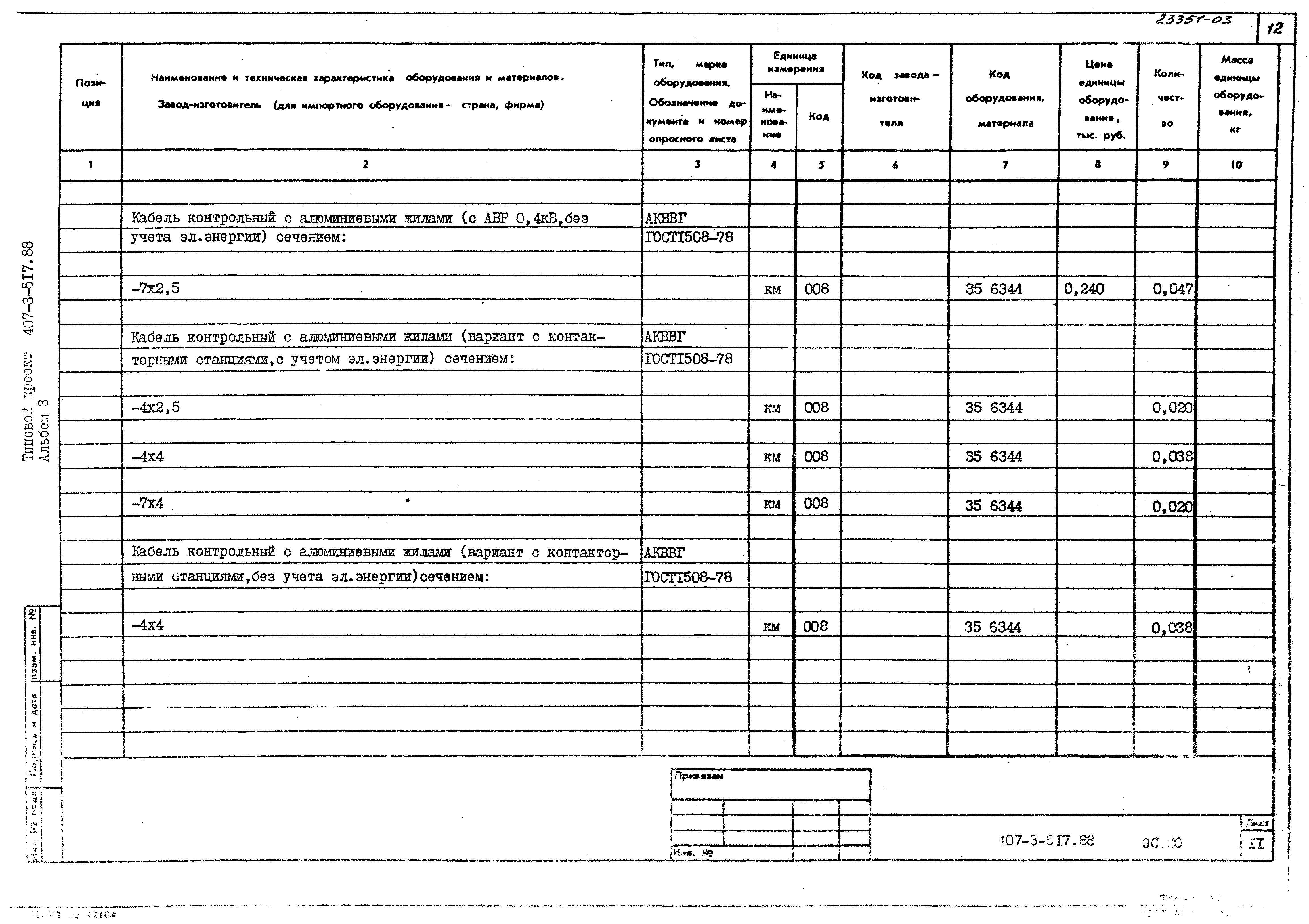 Типовой проект 407-3-517.88