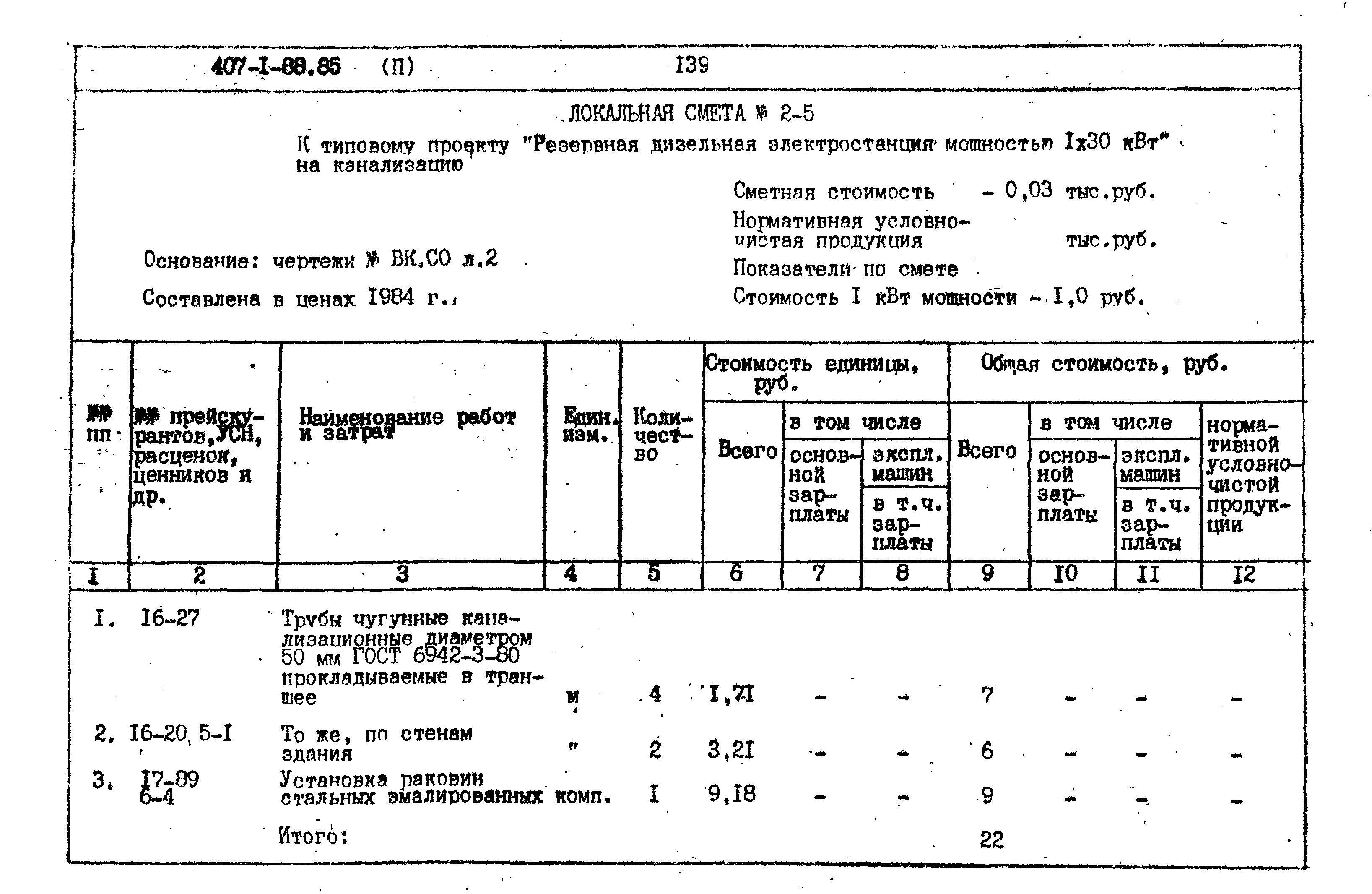 Типовой проект 407-1-88.85