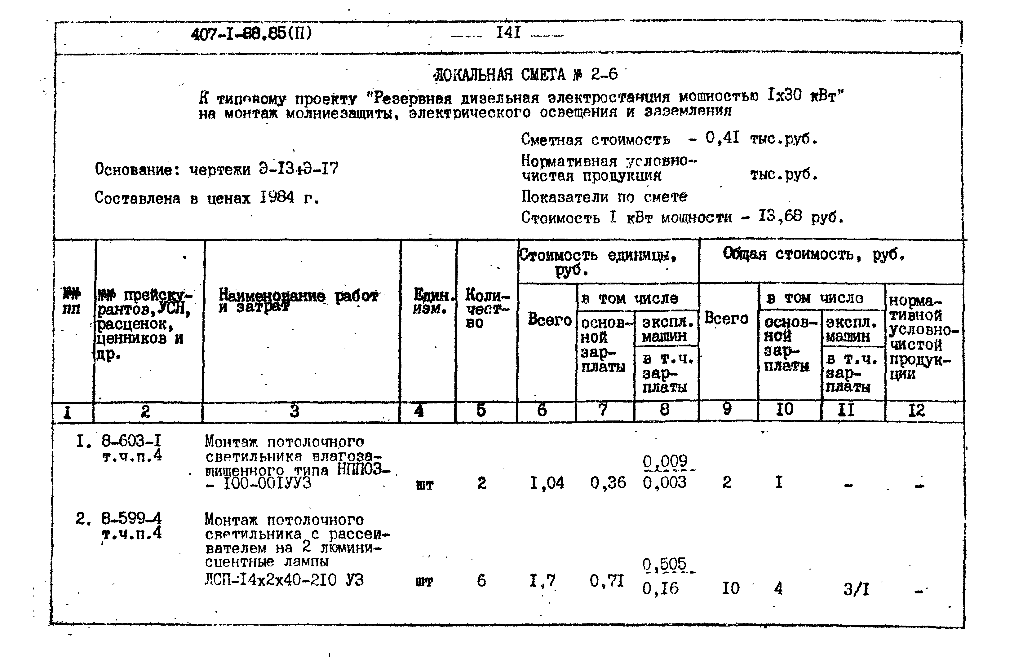 Типовой проект 407-1-88.85