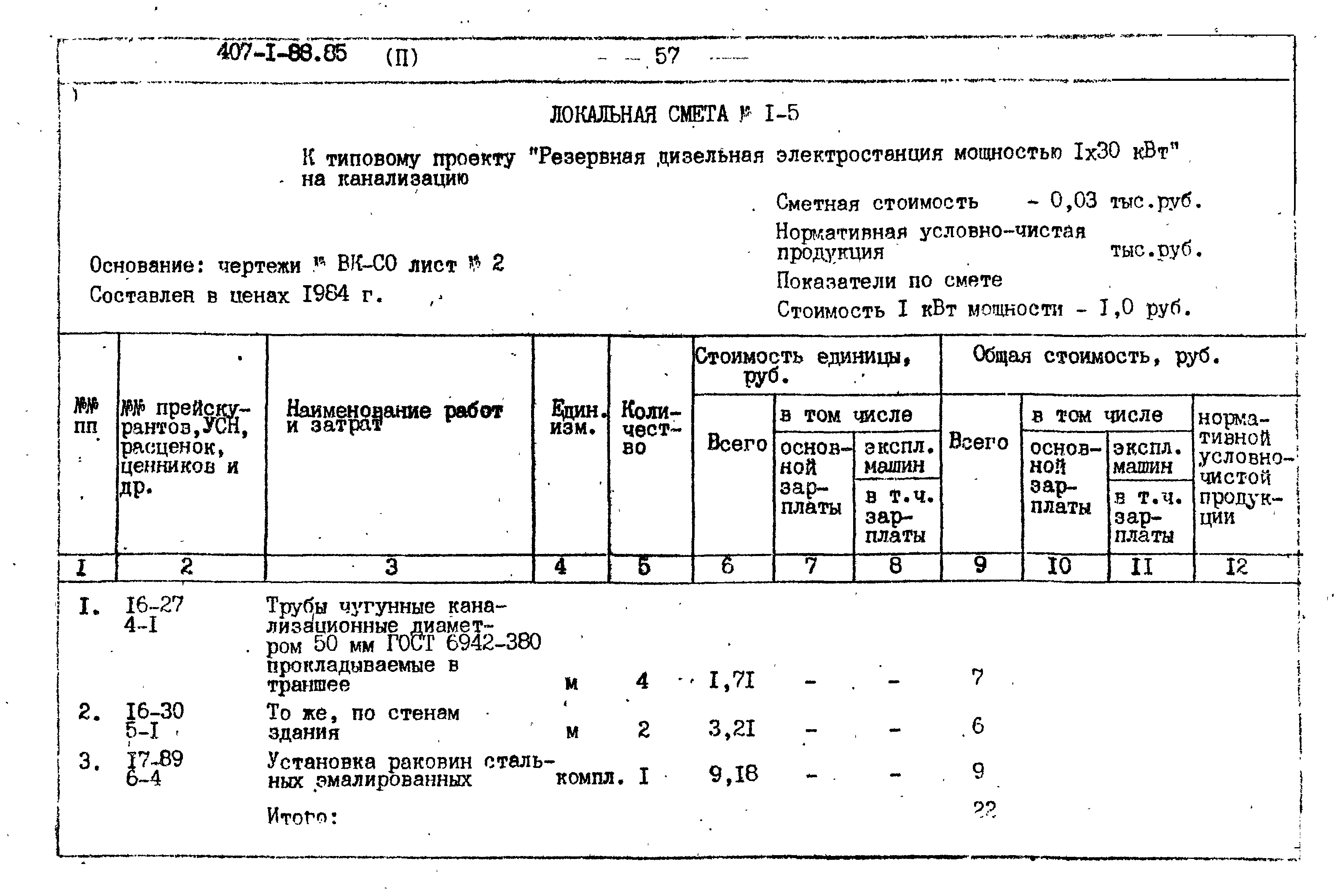 Типовой проект 407-1-88.85