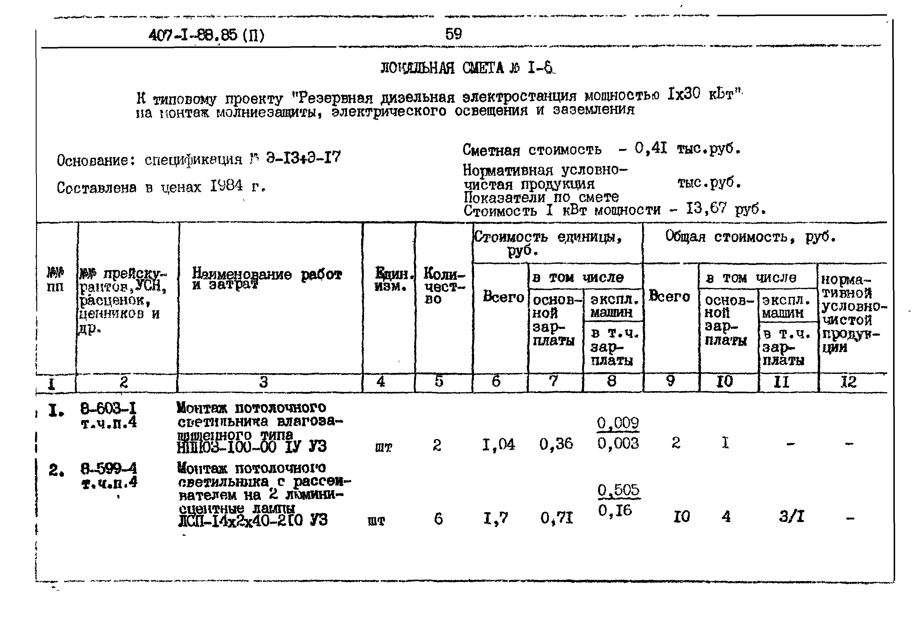 Типовой проект 407-1-88.85