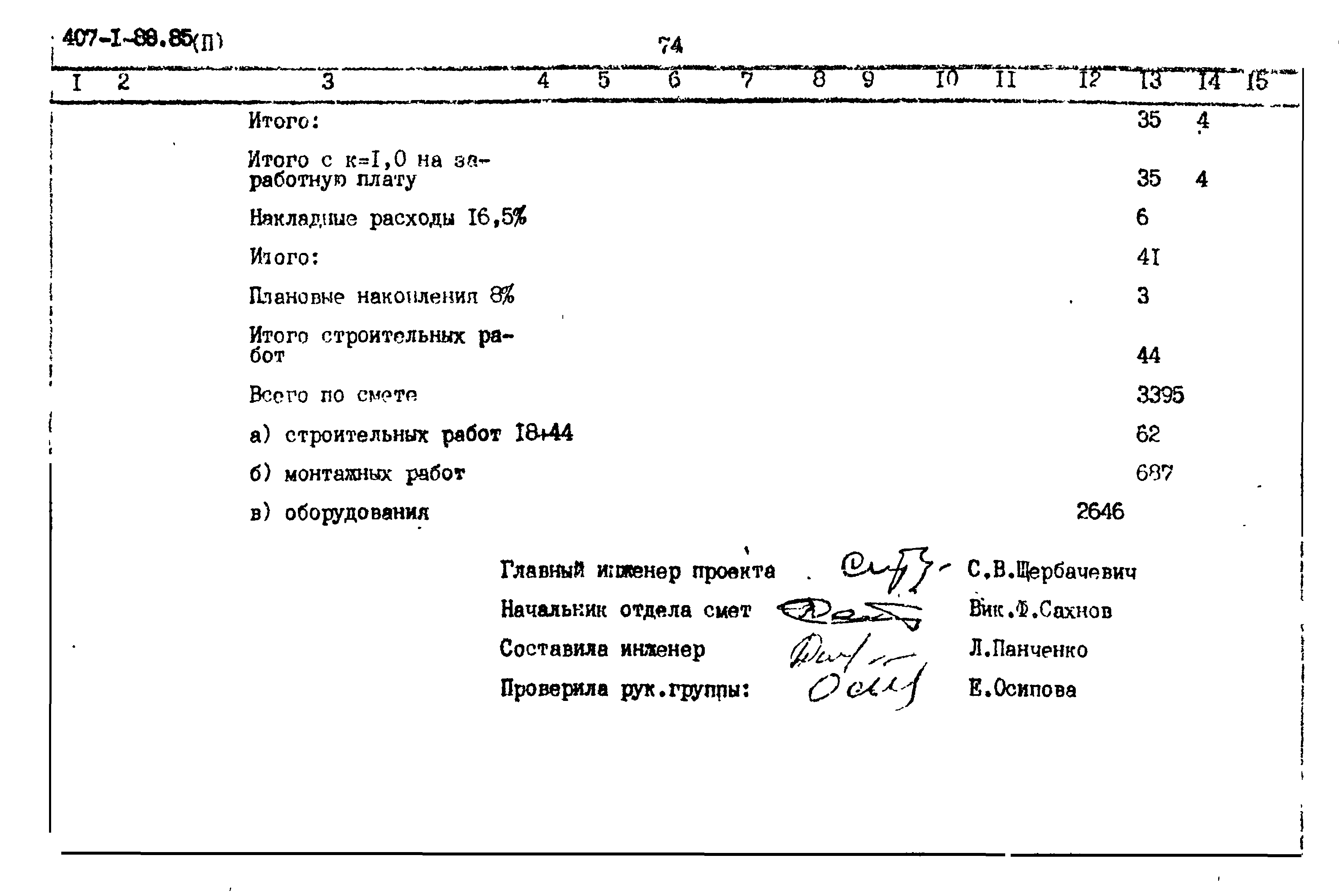 Типовой проект 407-1-88.85