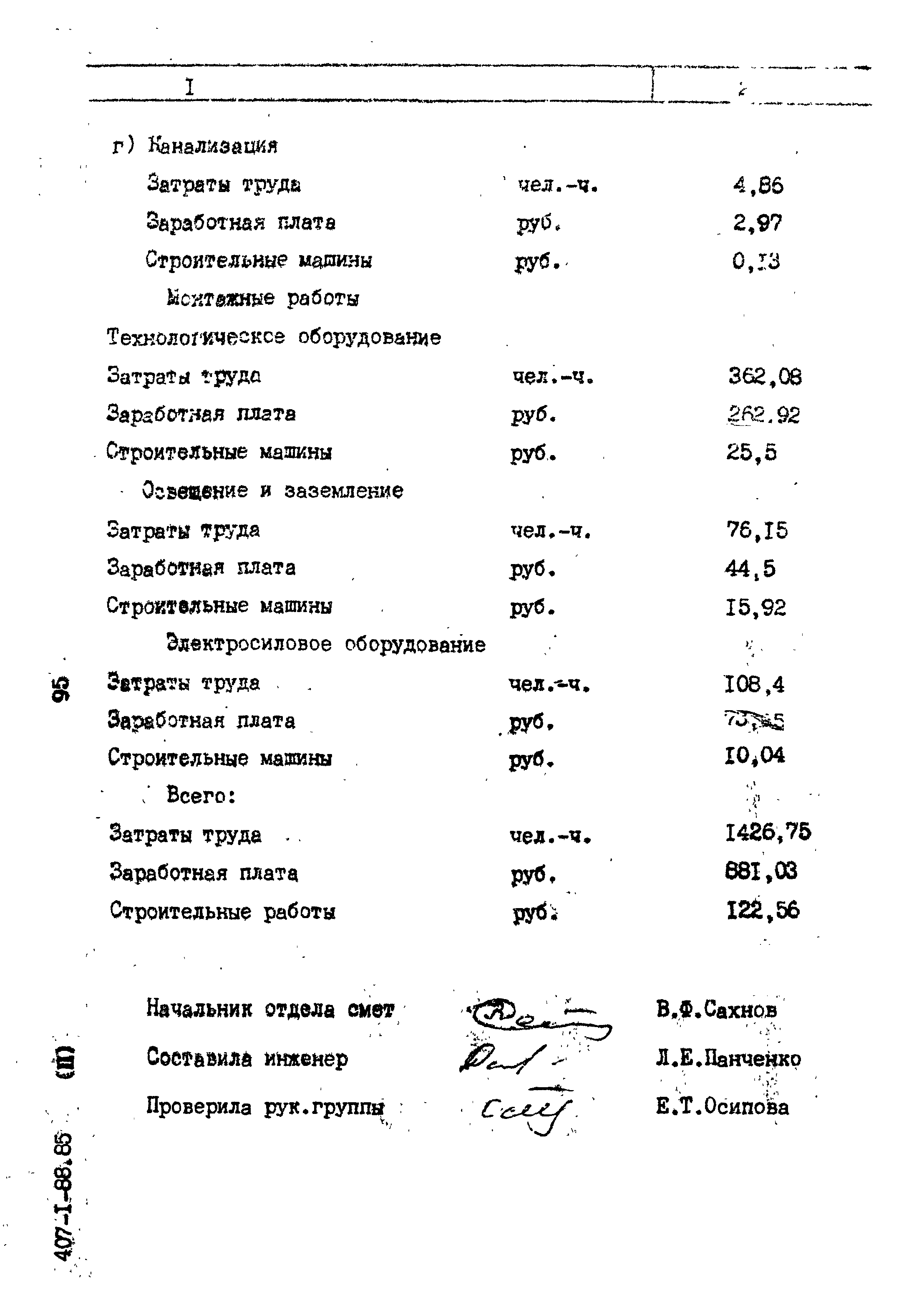 Типовой проект 407-1-88.85