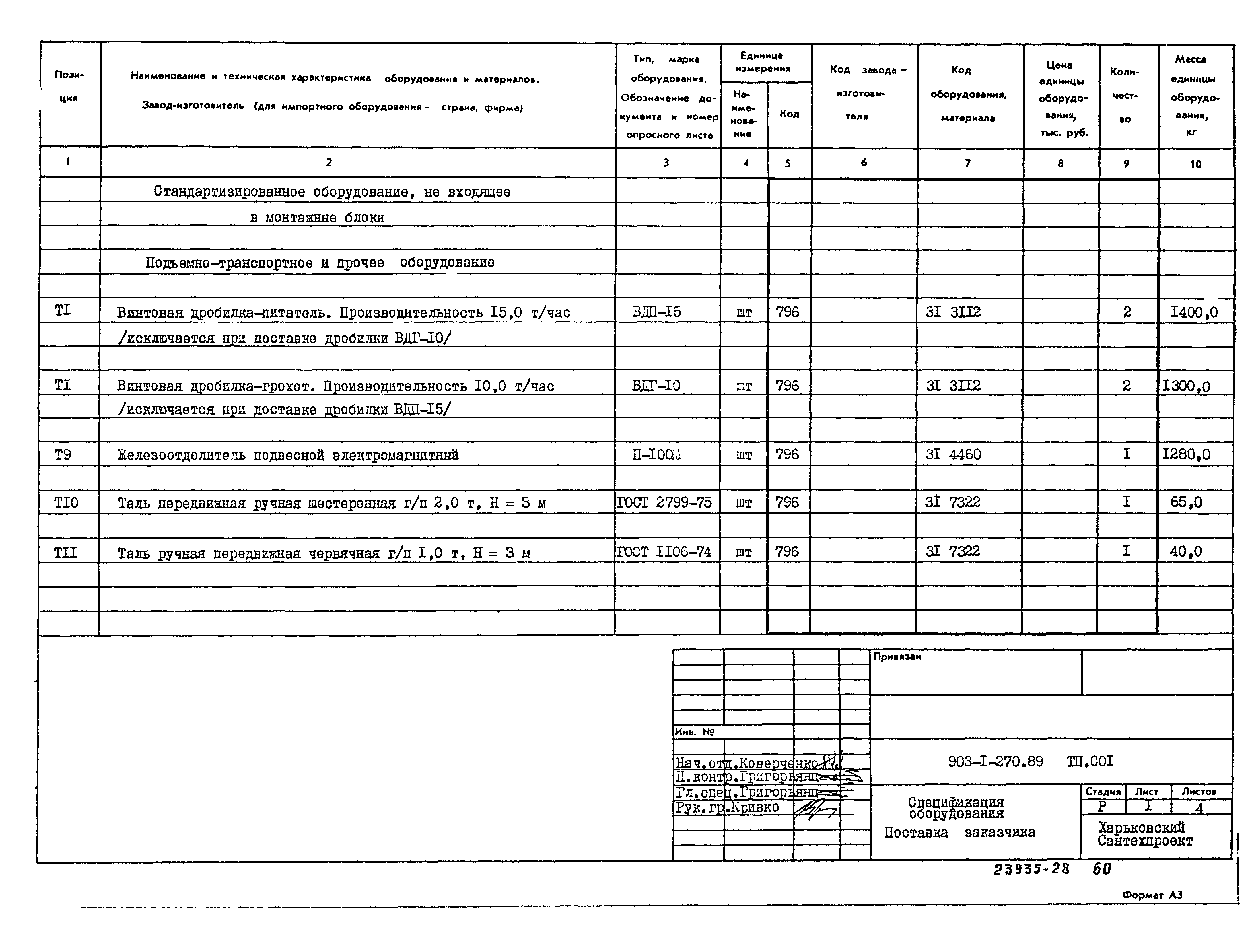Типовой проект 903-1-270.89
