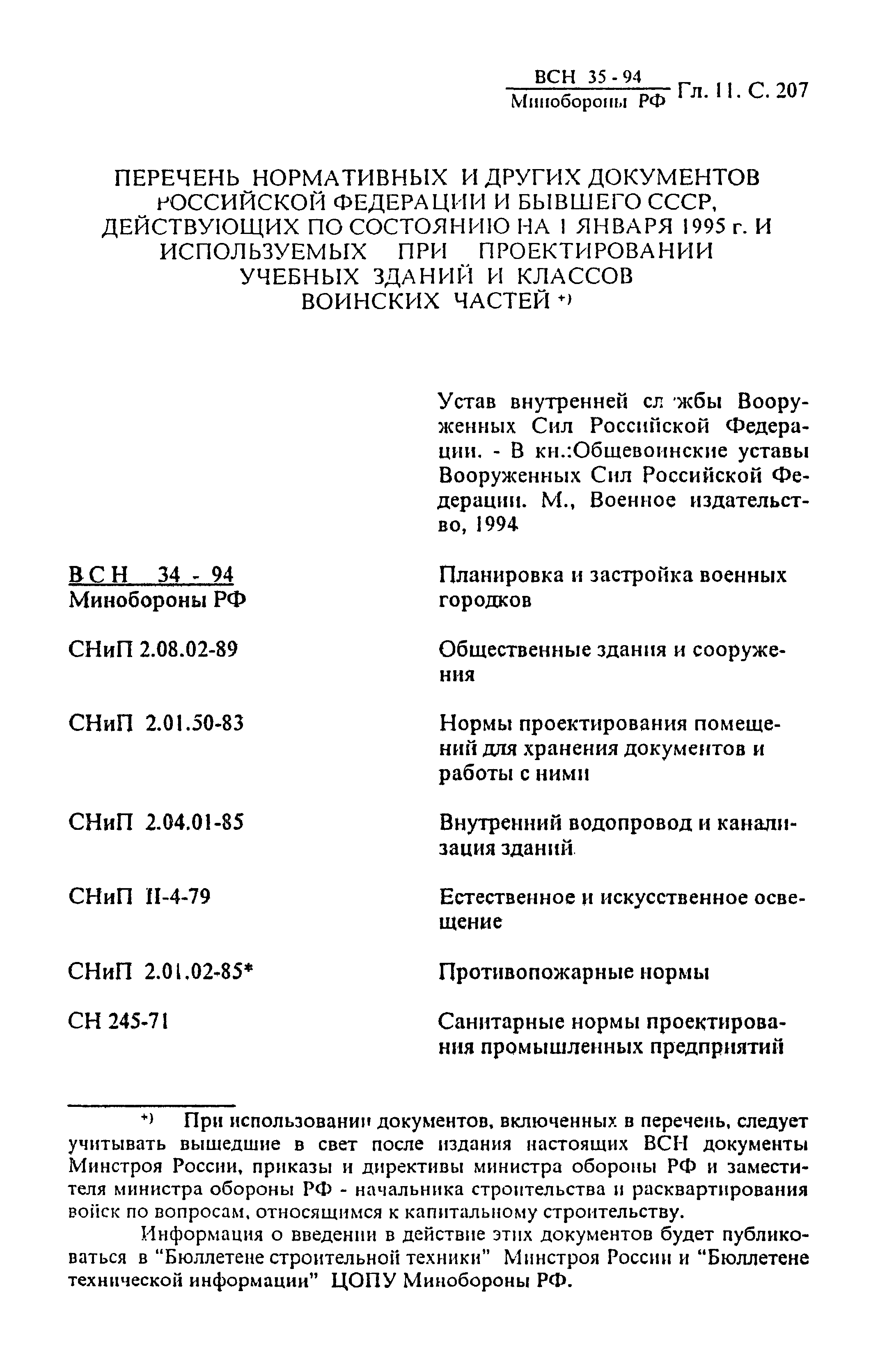 ВСН 35-94 МО РФ