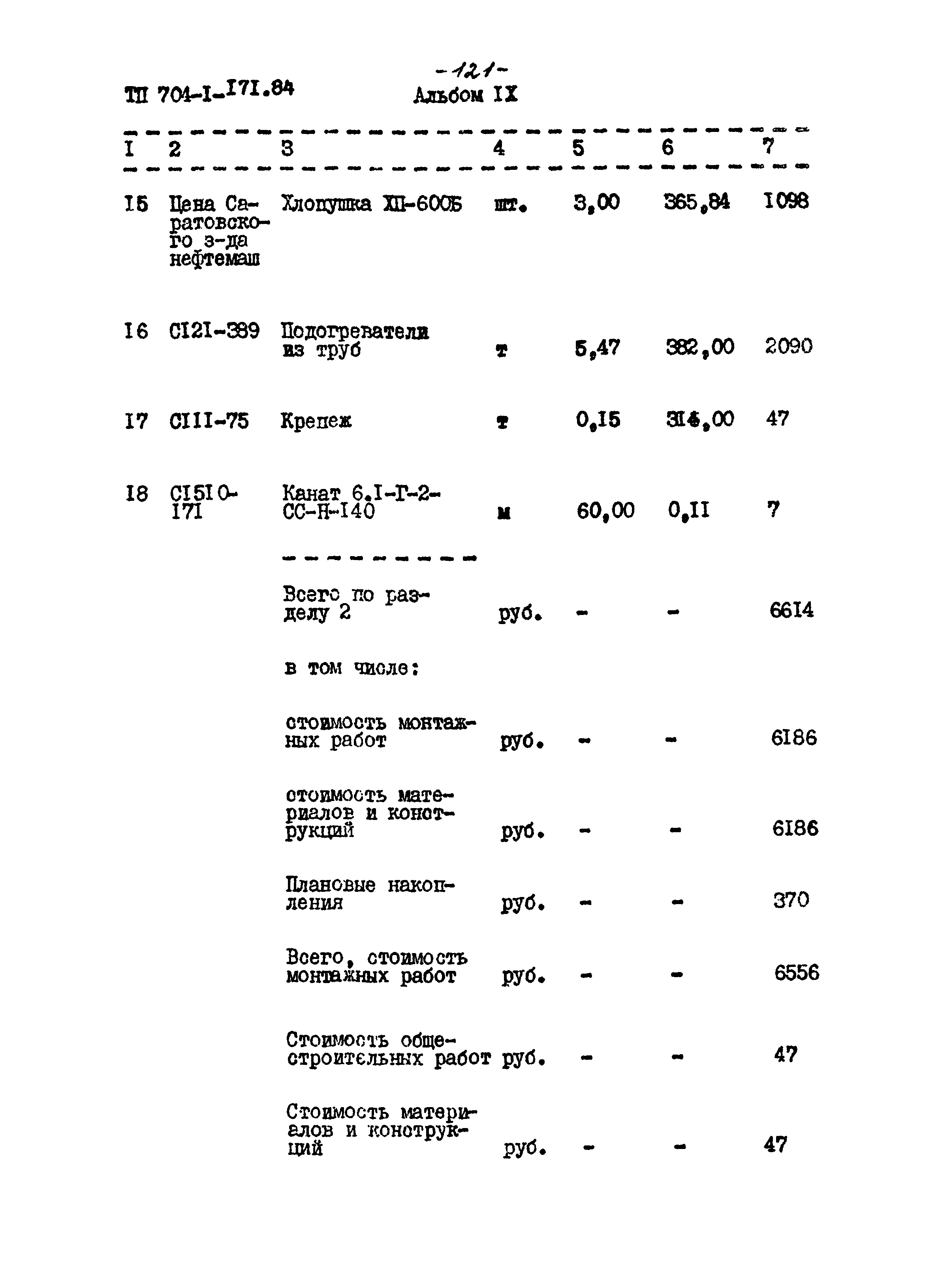 Типовой проект 704-1-171.84