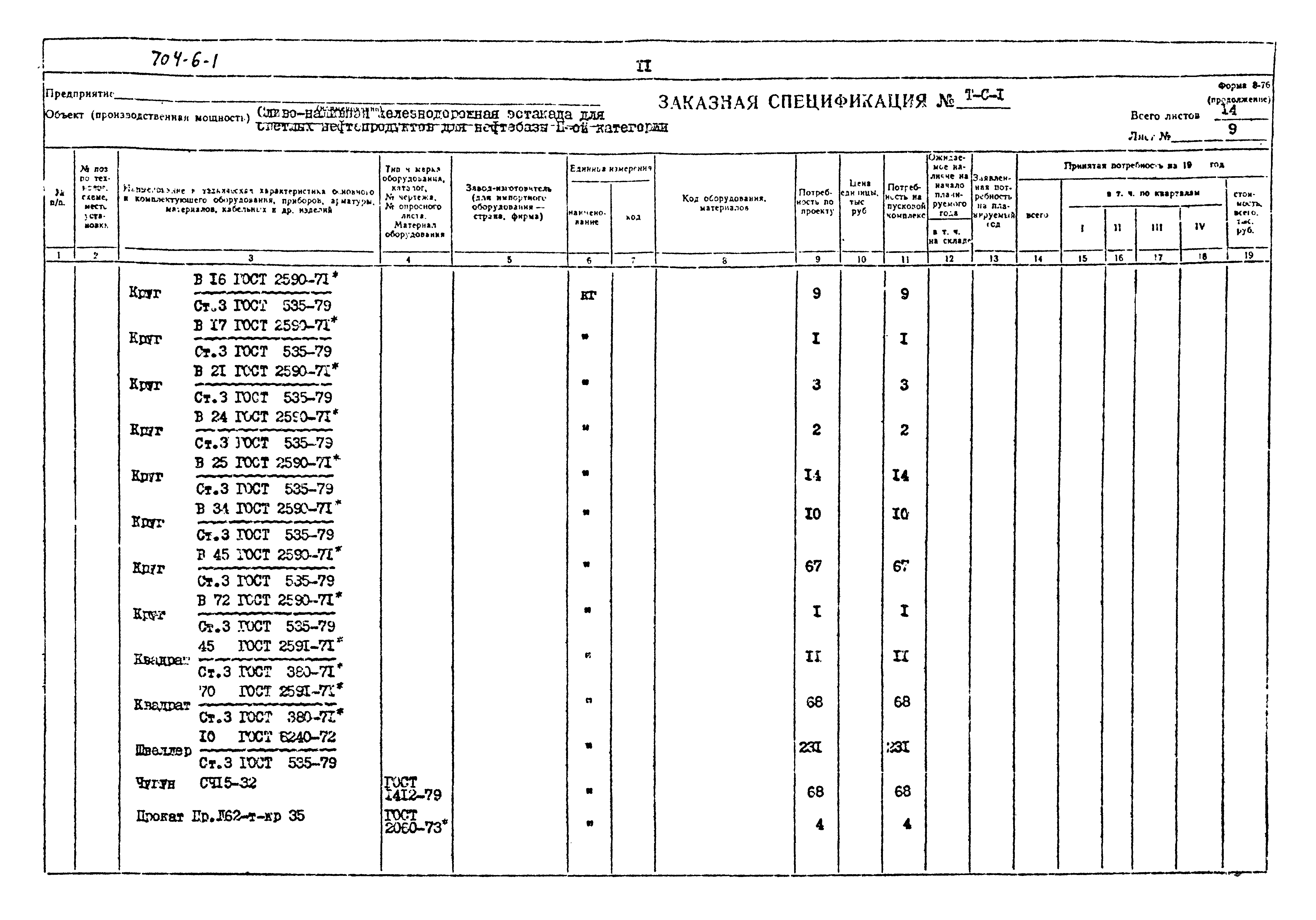 Типовой проект 704-6-1