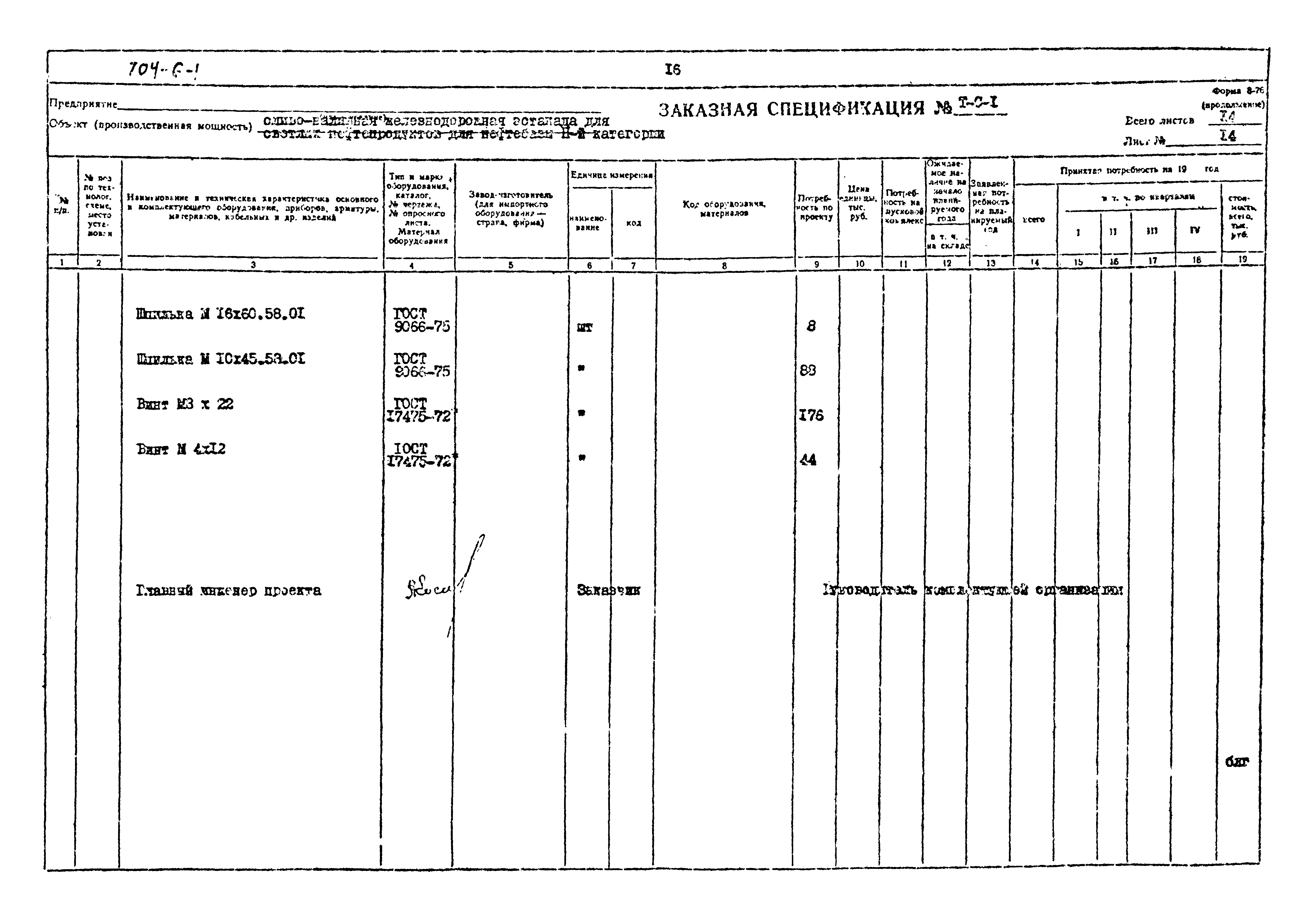 Типовой проект 704-6-1