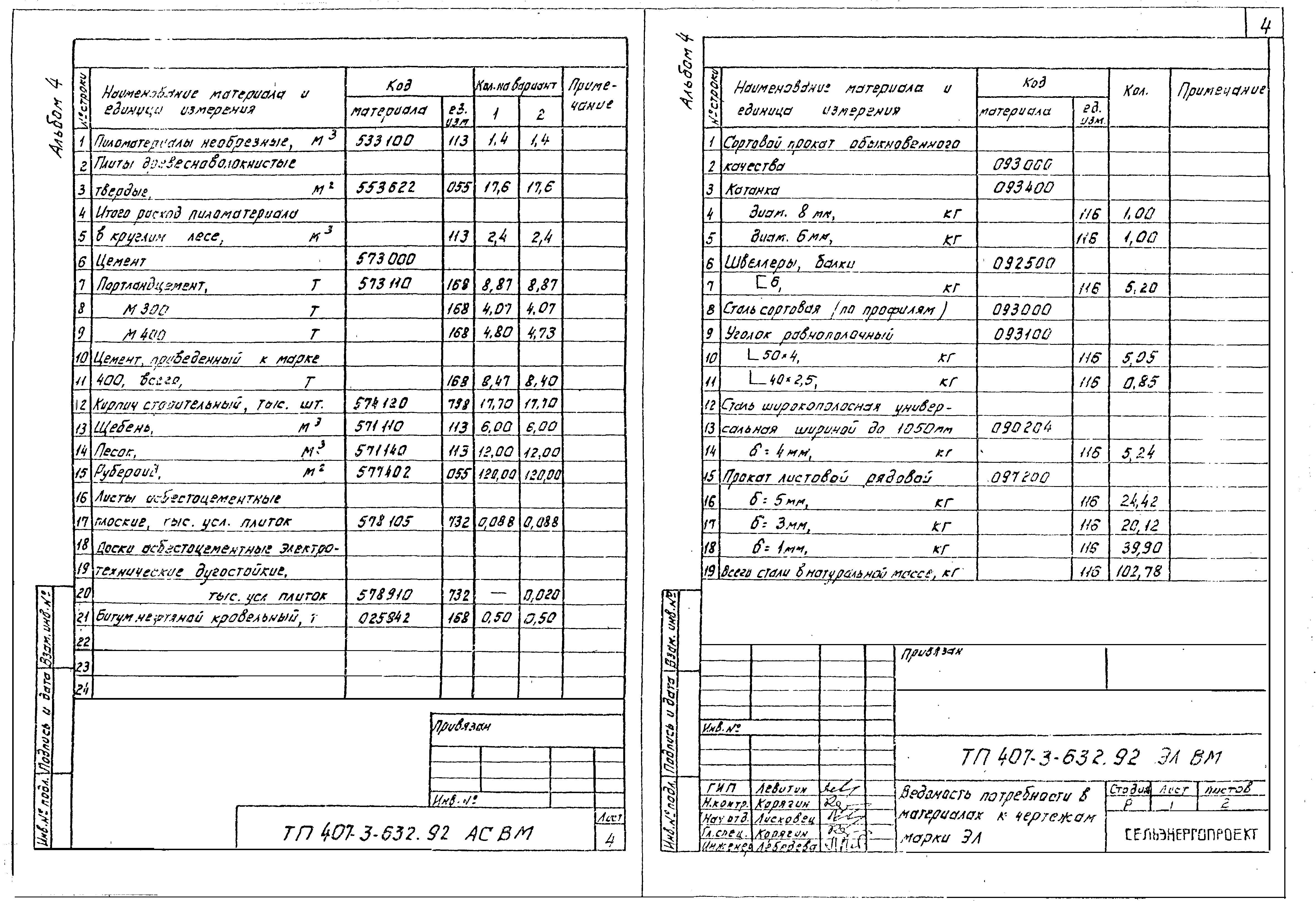 Типовой проект 407-3-632.92
