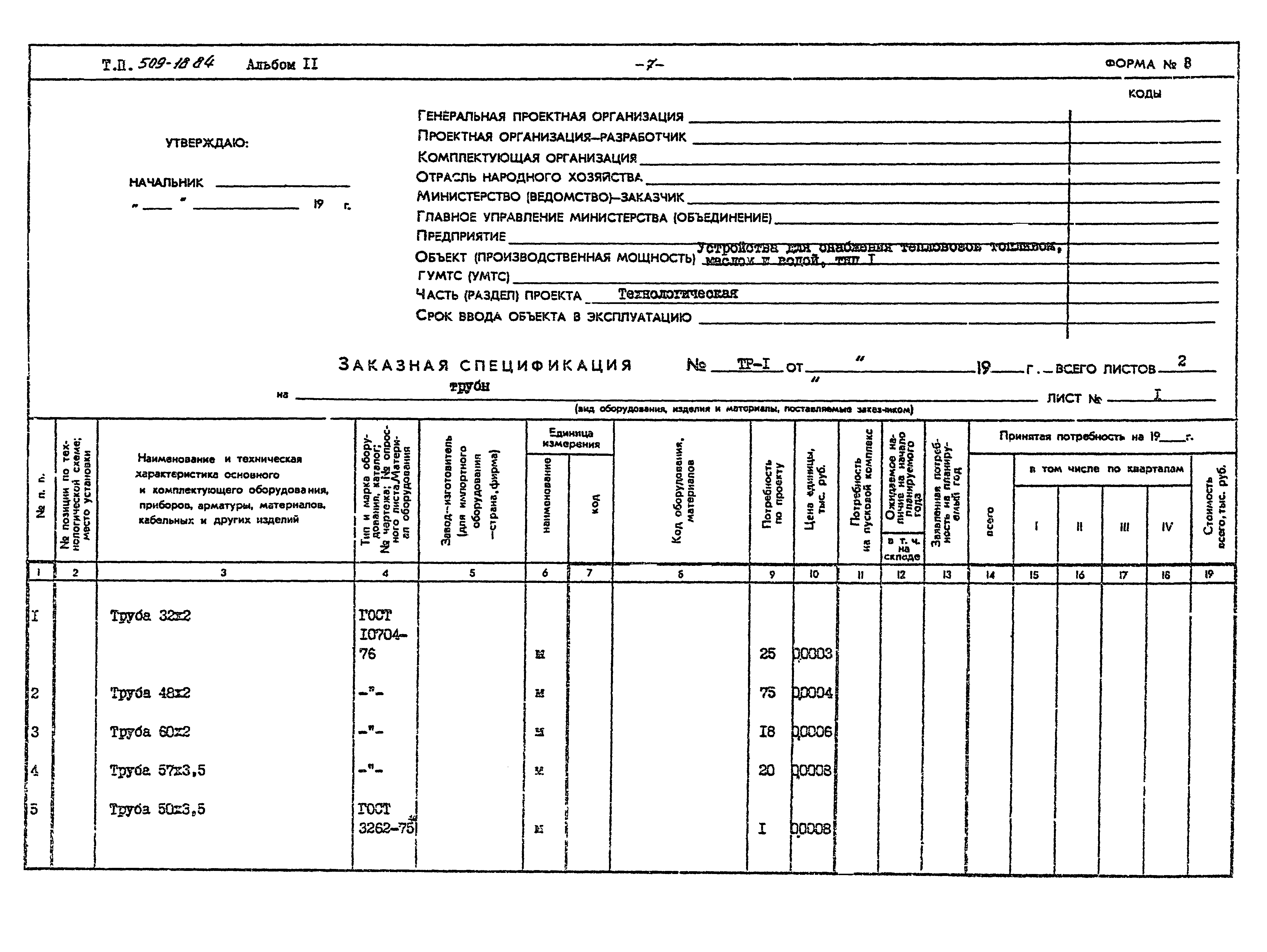 Типовой проект 509-18.84