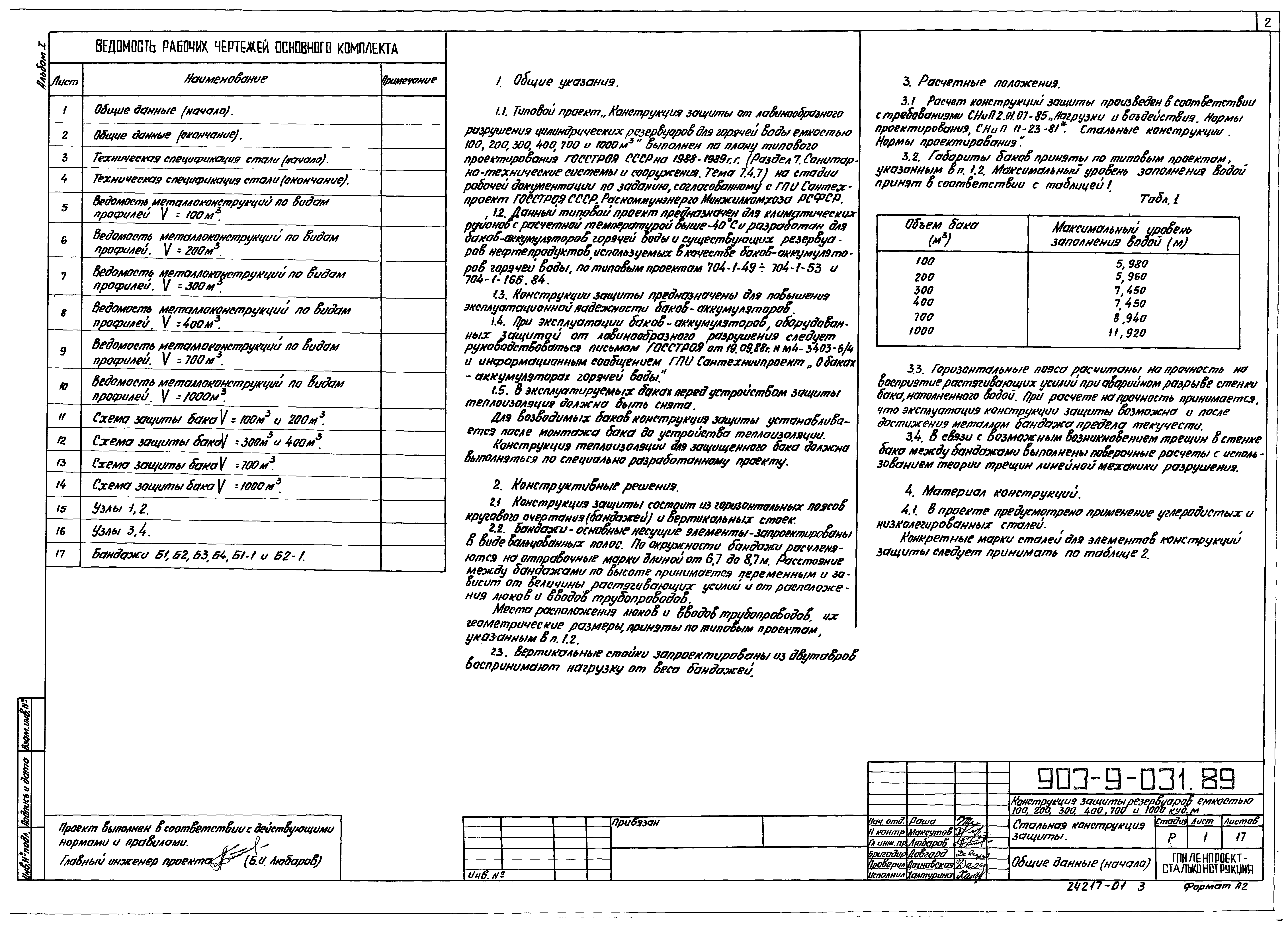 Типовые проектные решения 903-9-031.89