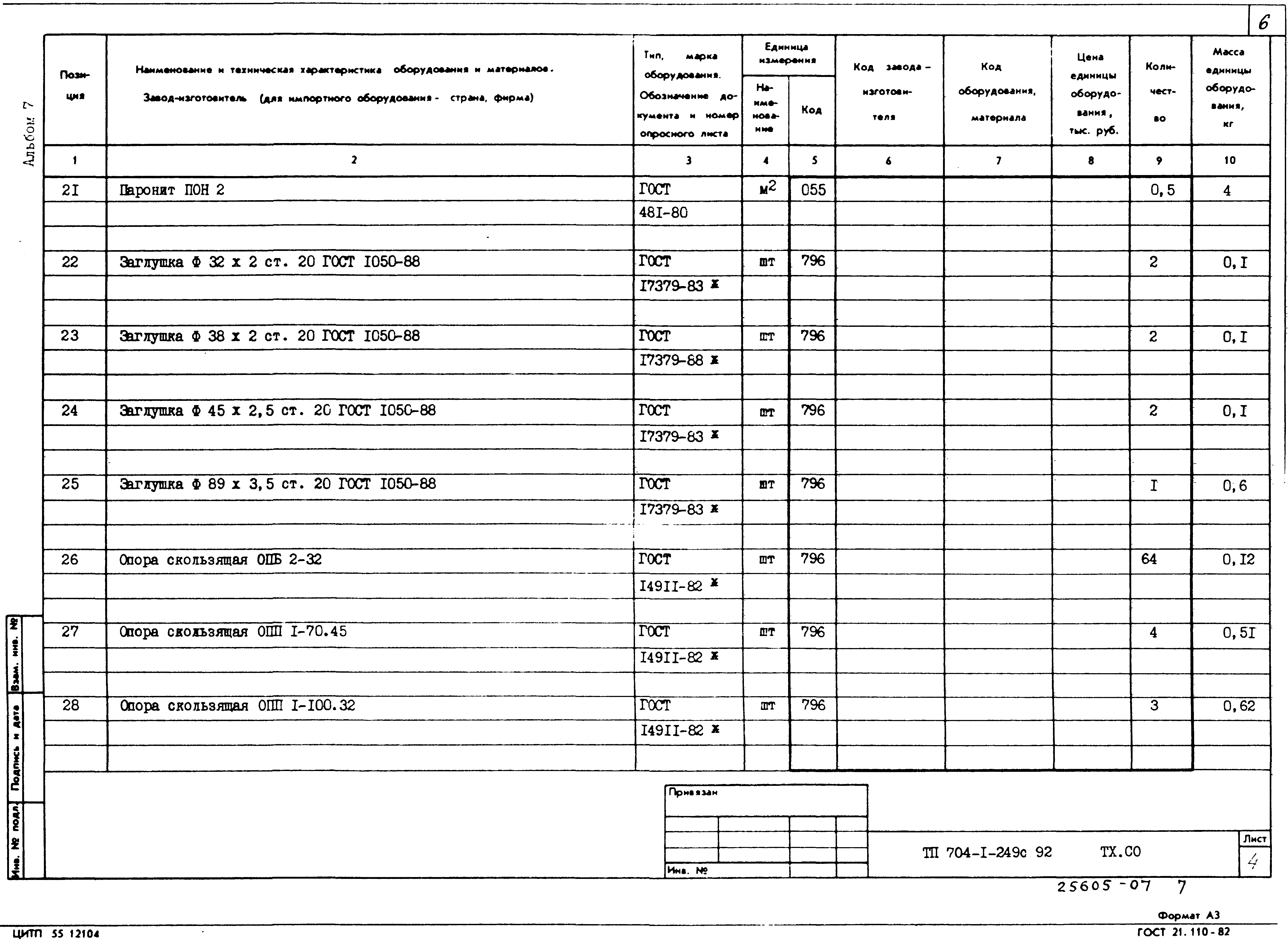 Типовой проект 704-1-249с.92