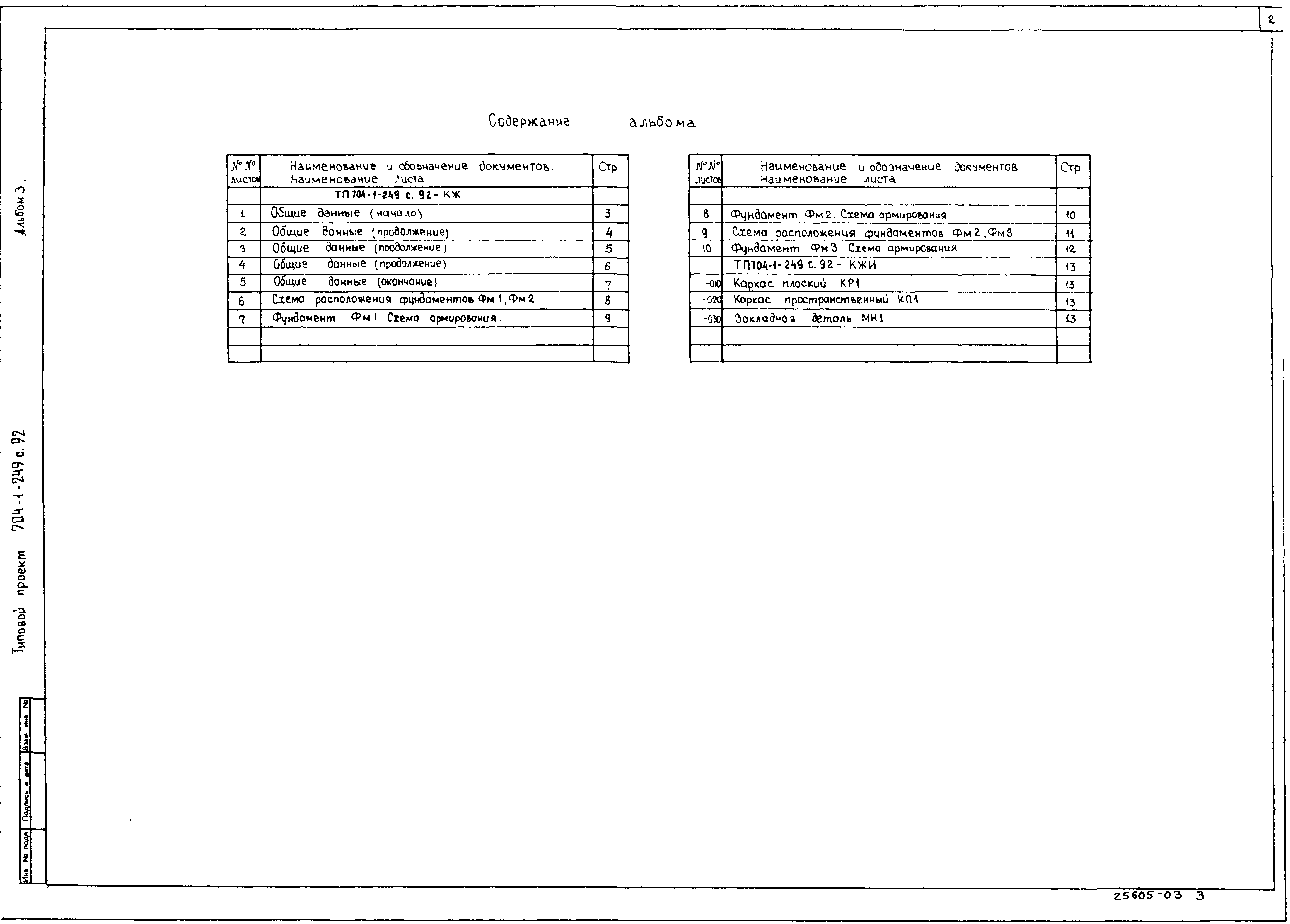 Типовой проект 704-1-249с.92