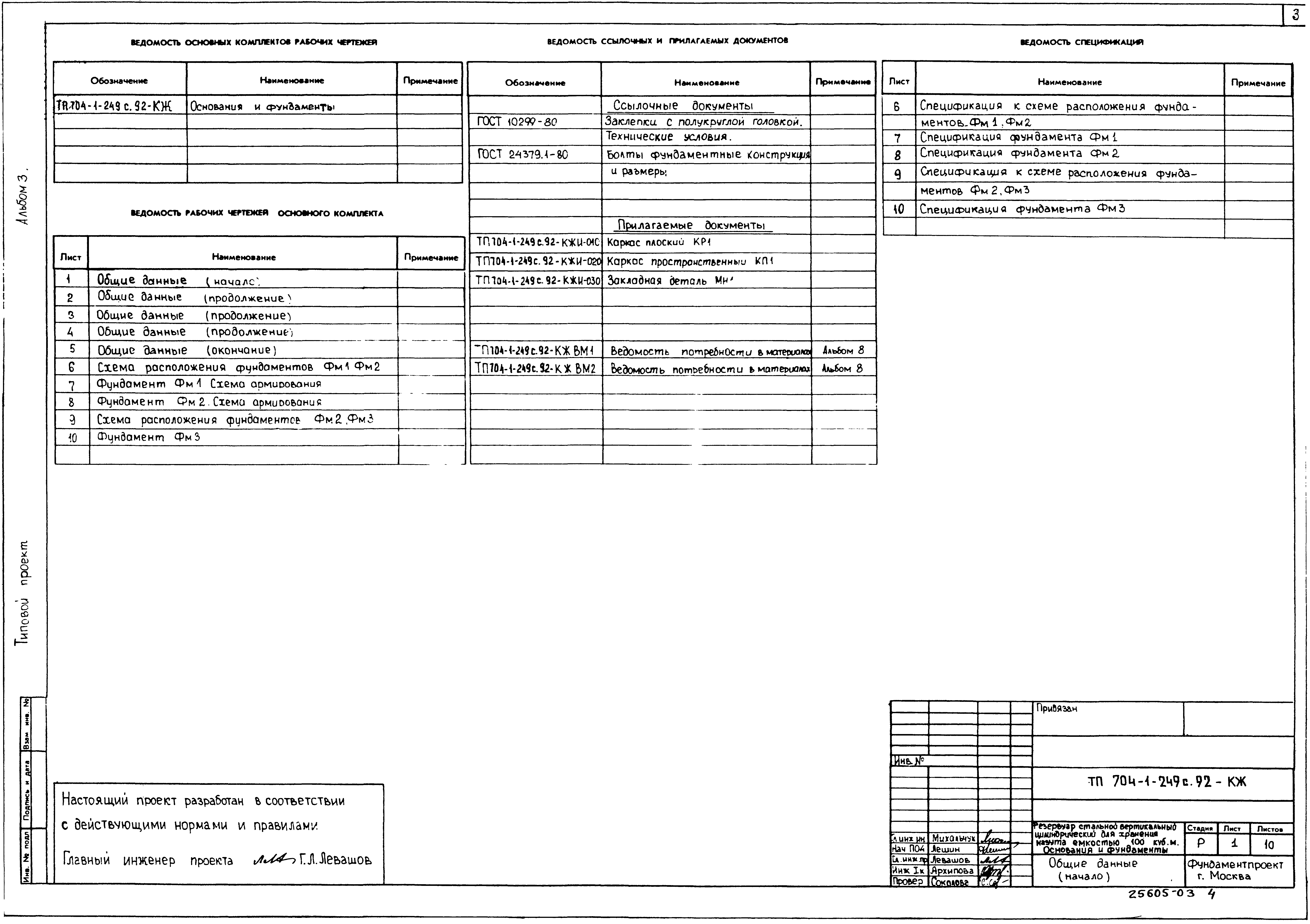 Типовой проект 704-1-249с.92