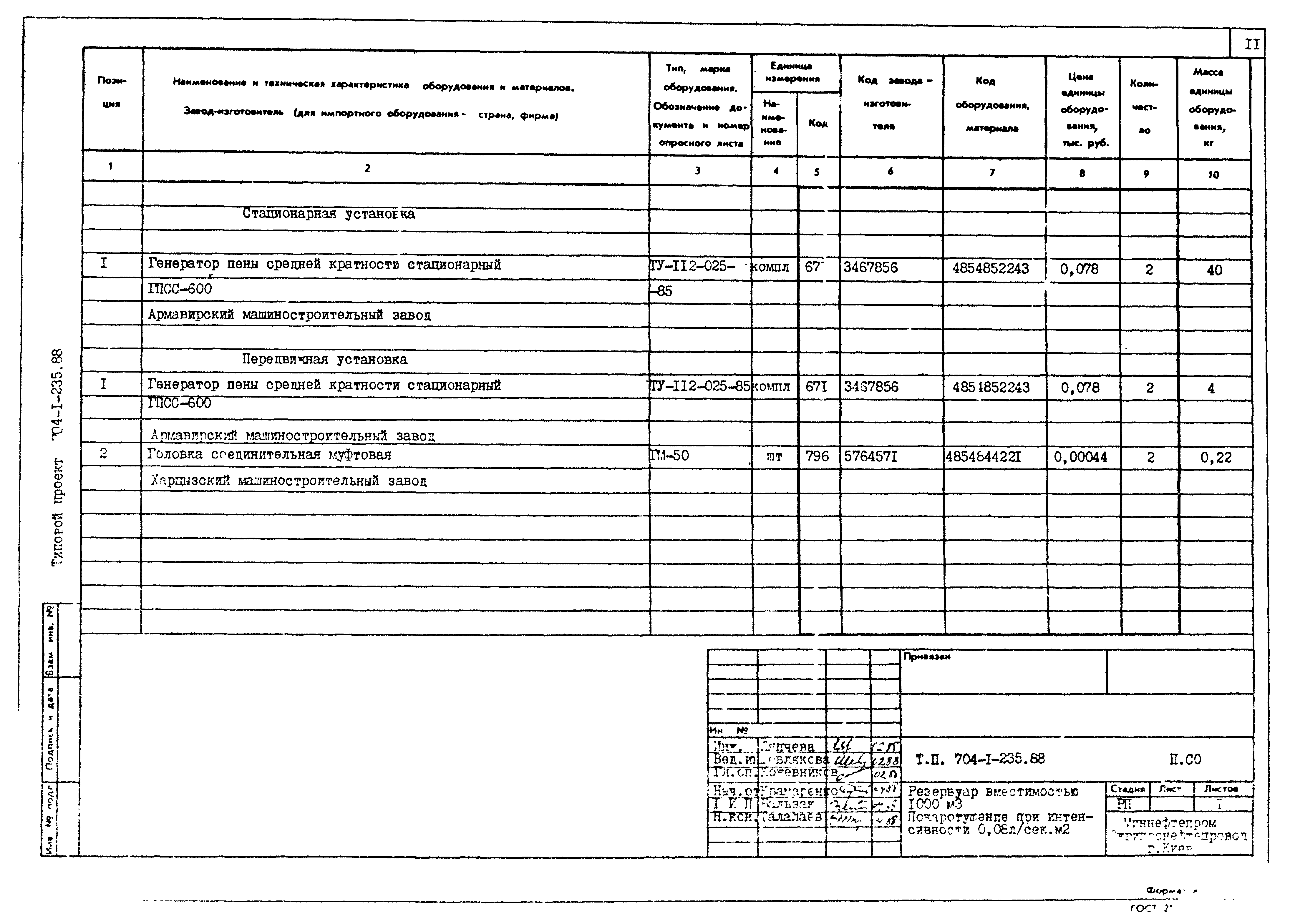 Типовой проект 704-1-235.88