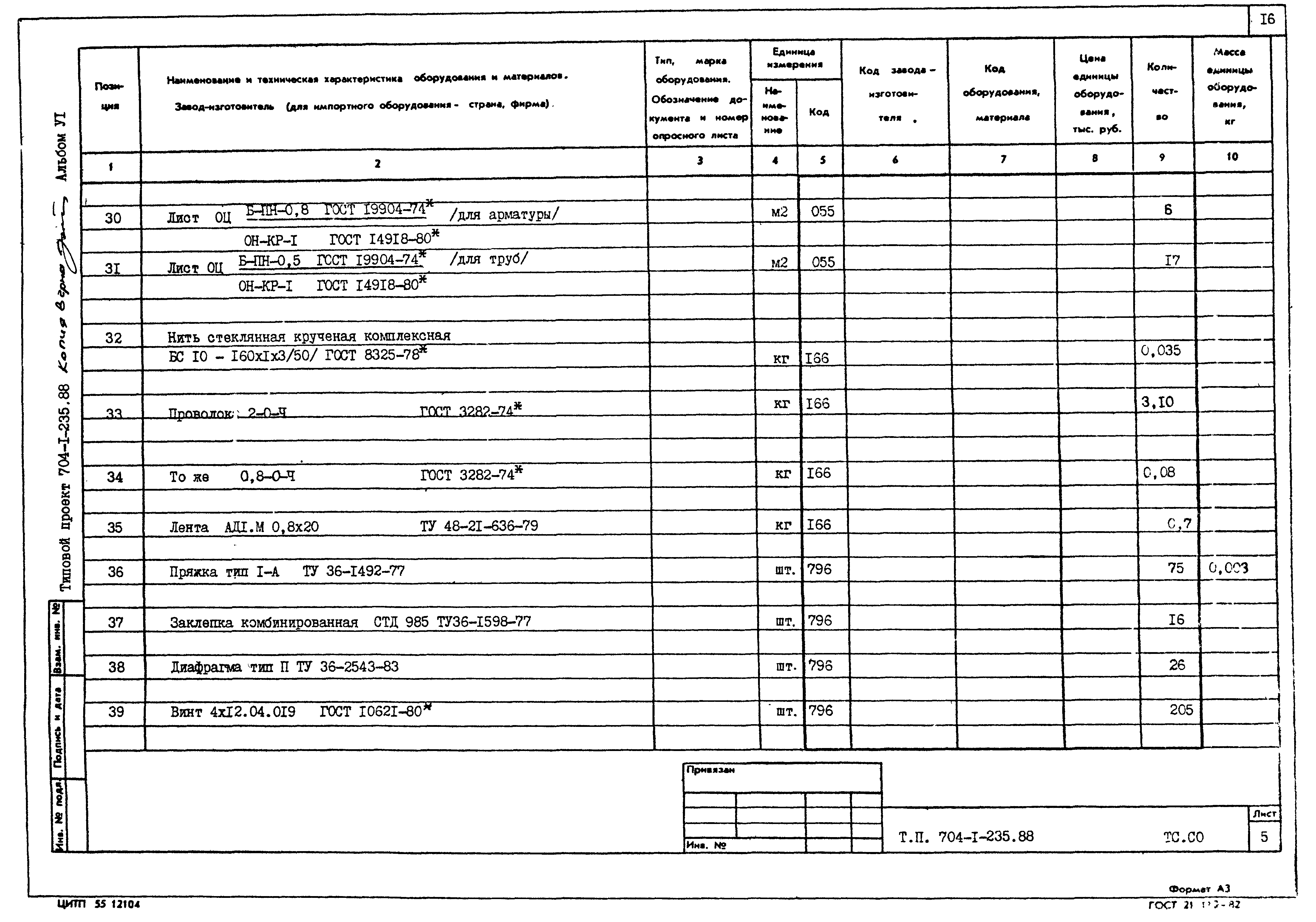 Типовой проект 704-1-235.88