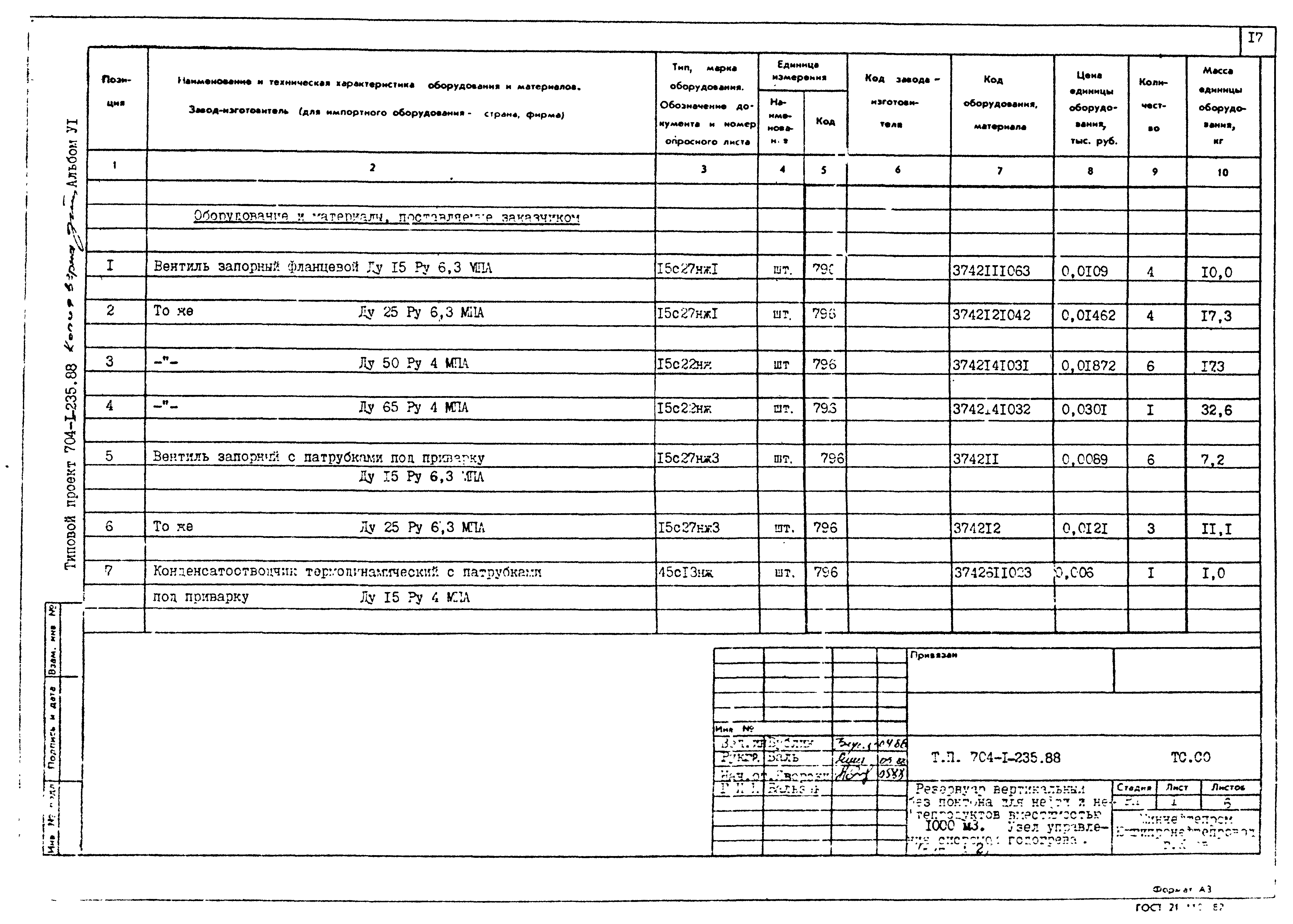 Типовой проект 704-1-235.88