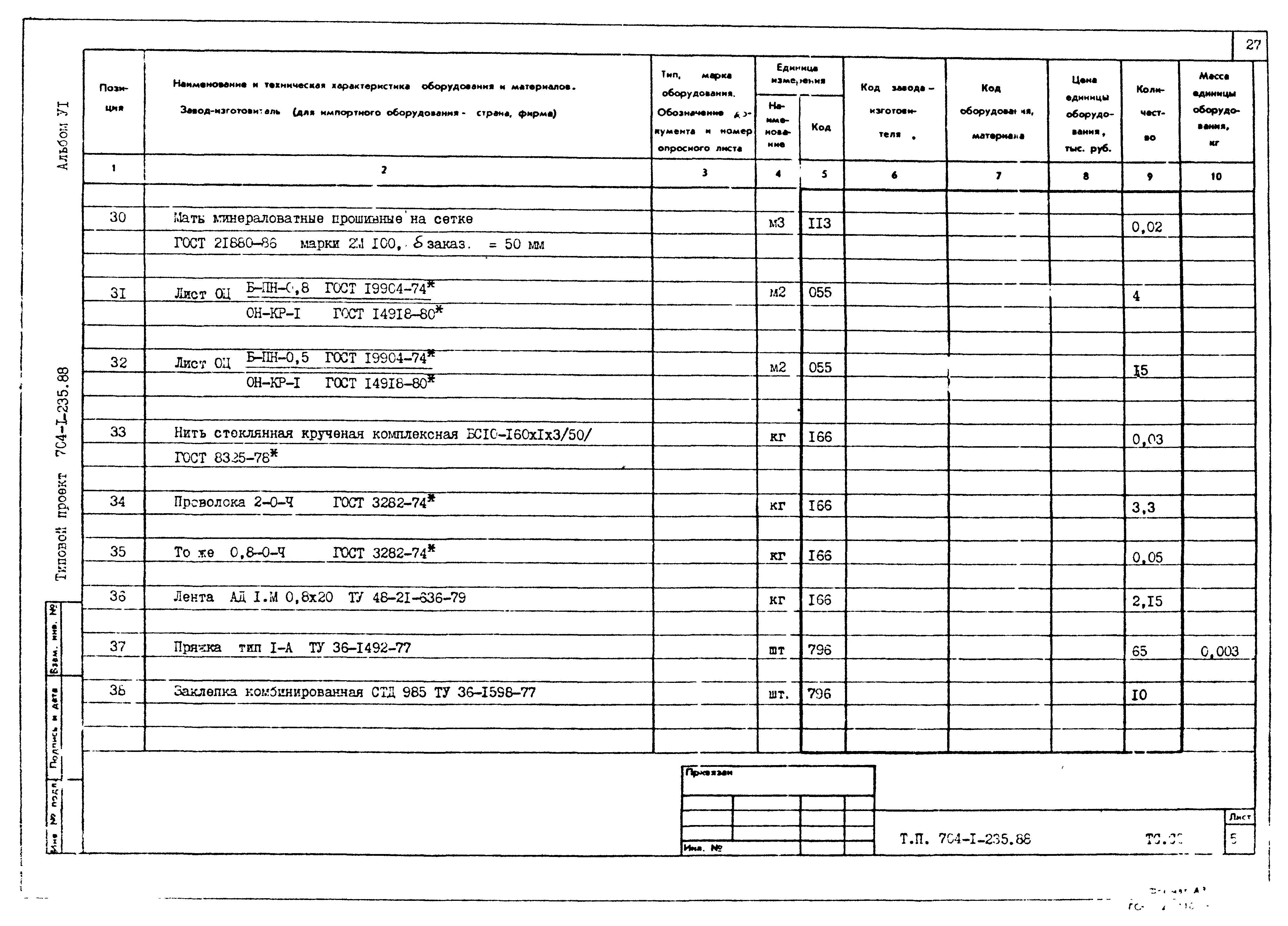 Типовой проект 704-1-235.88