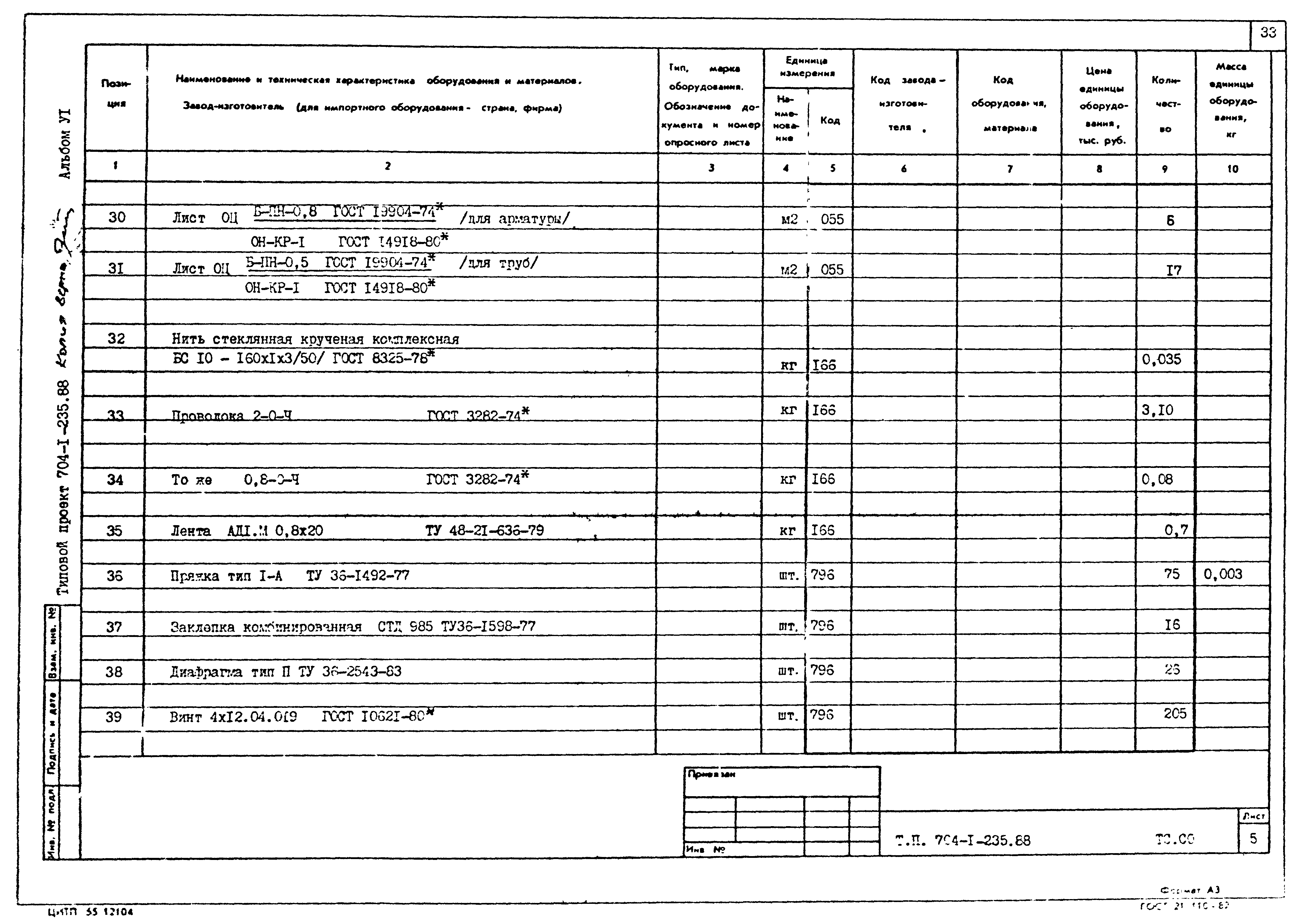 Типовой проект 704-1-235.88