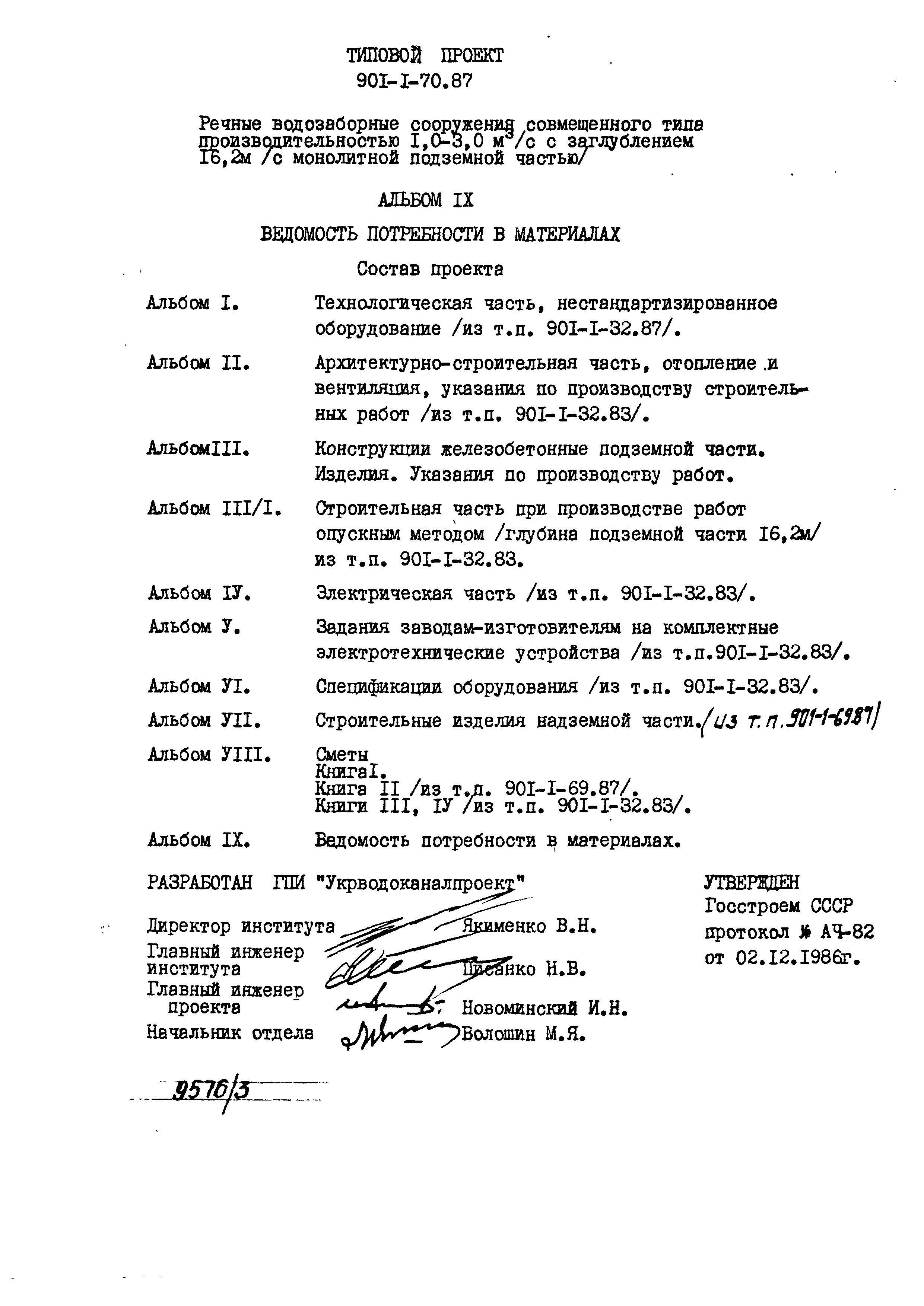 Типовой проект 901-1-70.87