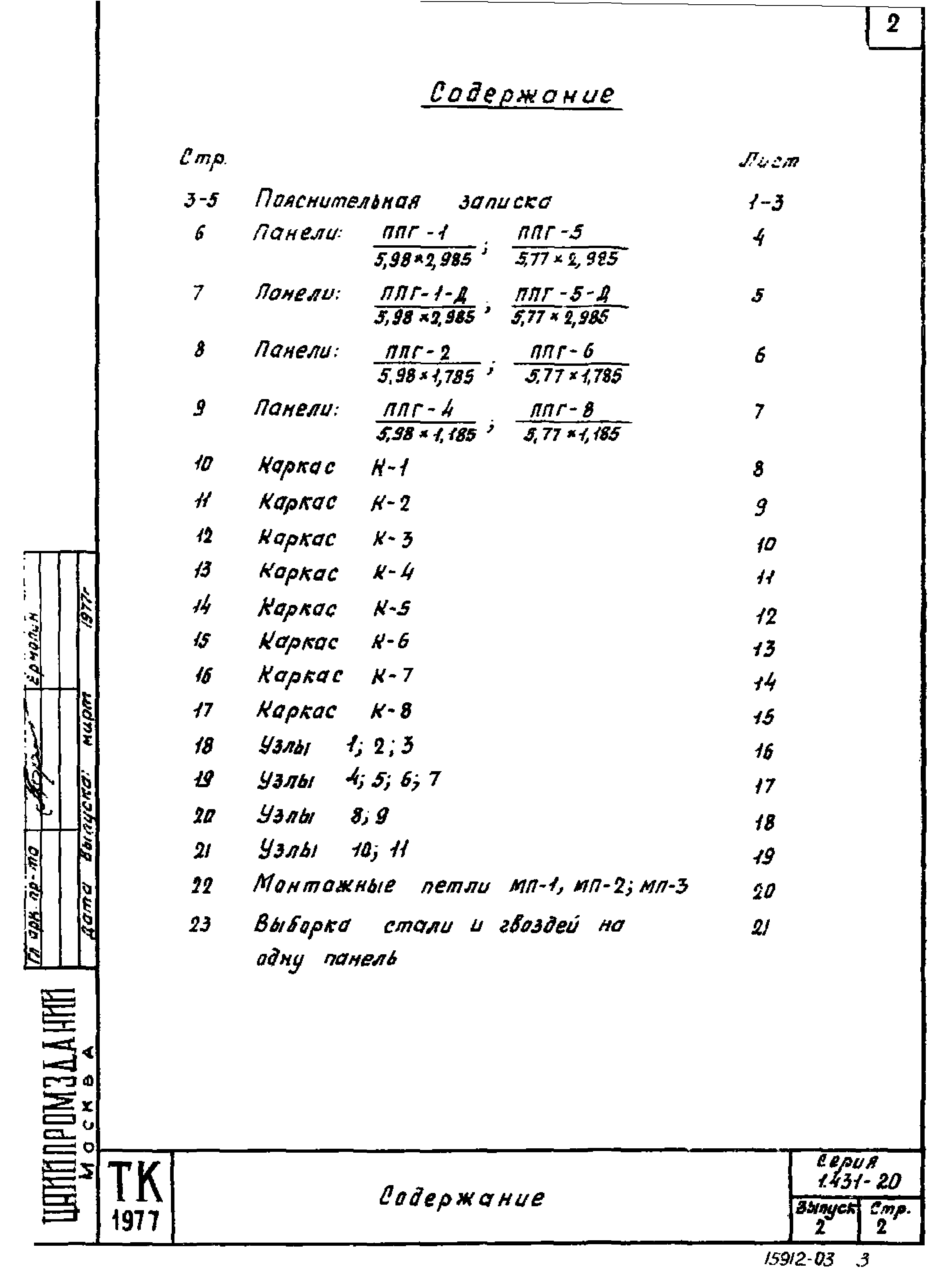 Серия 1.431-20