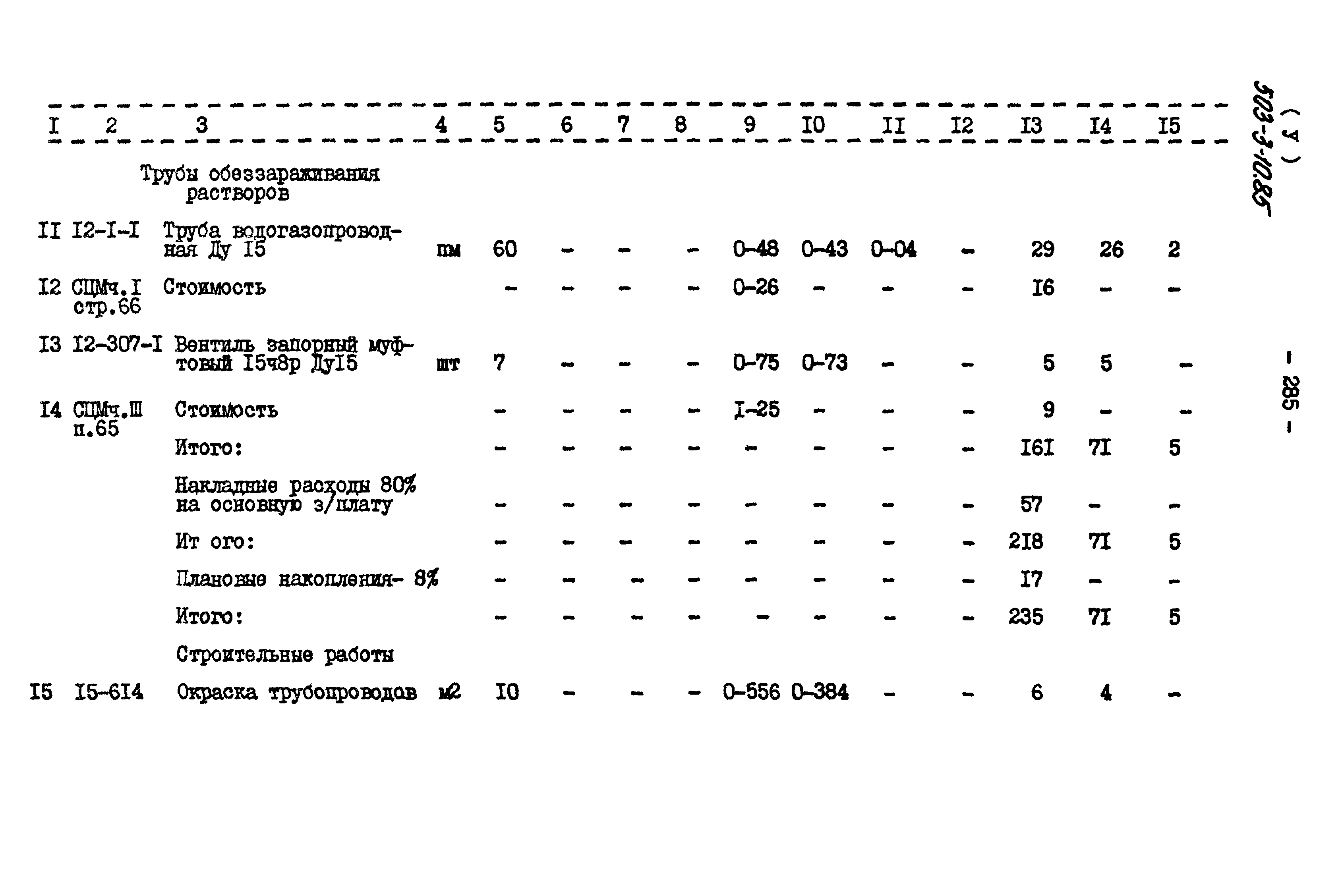 Типовой проект 503-3-10.85