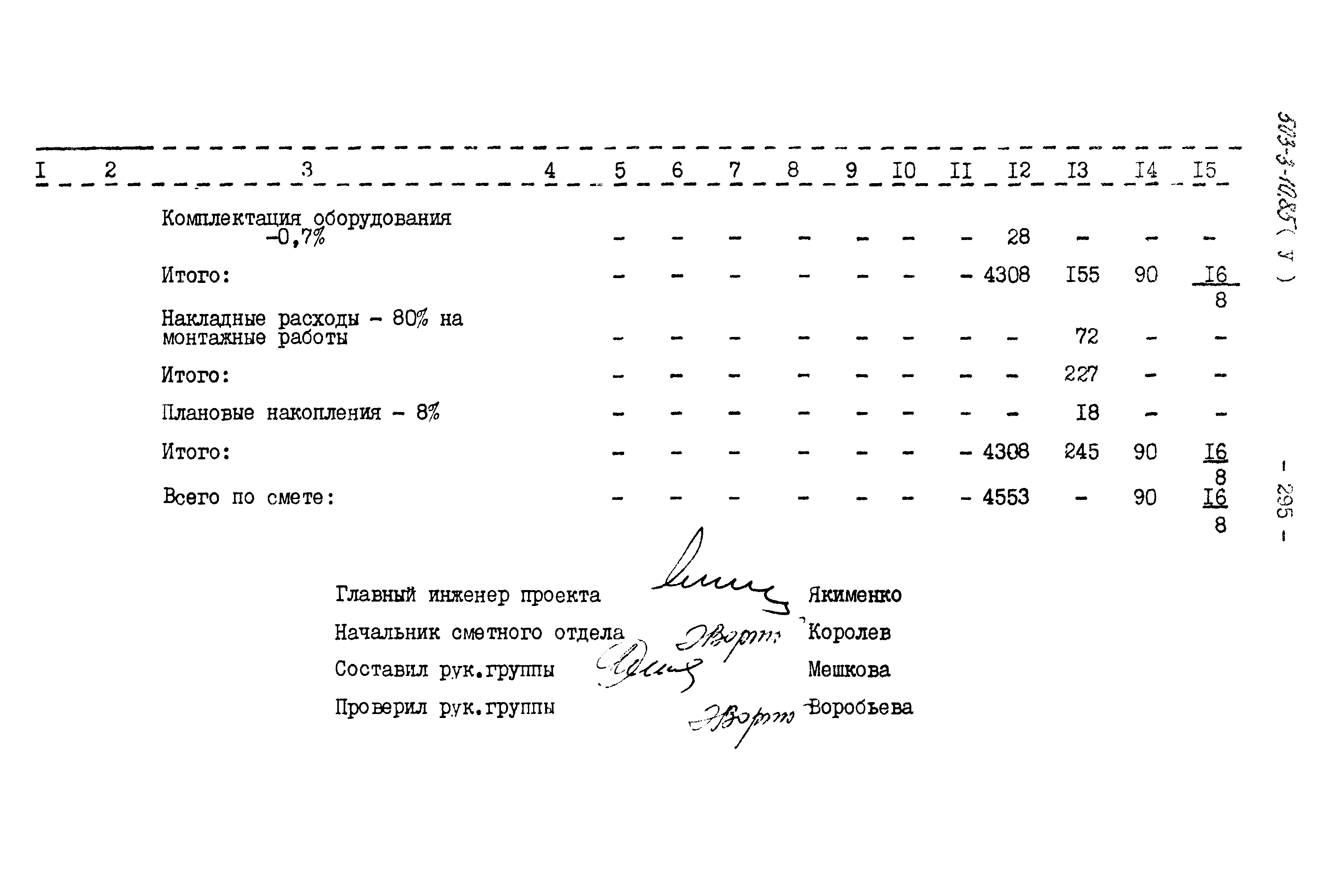 Типовой проект 503-3-10.85