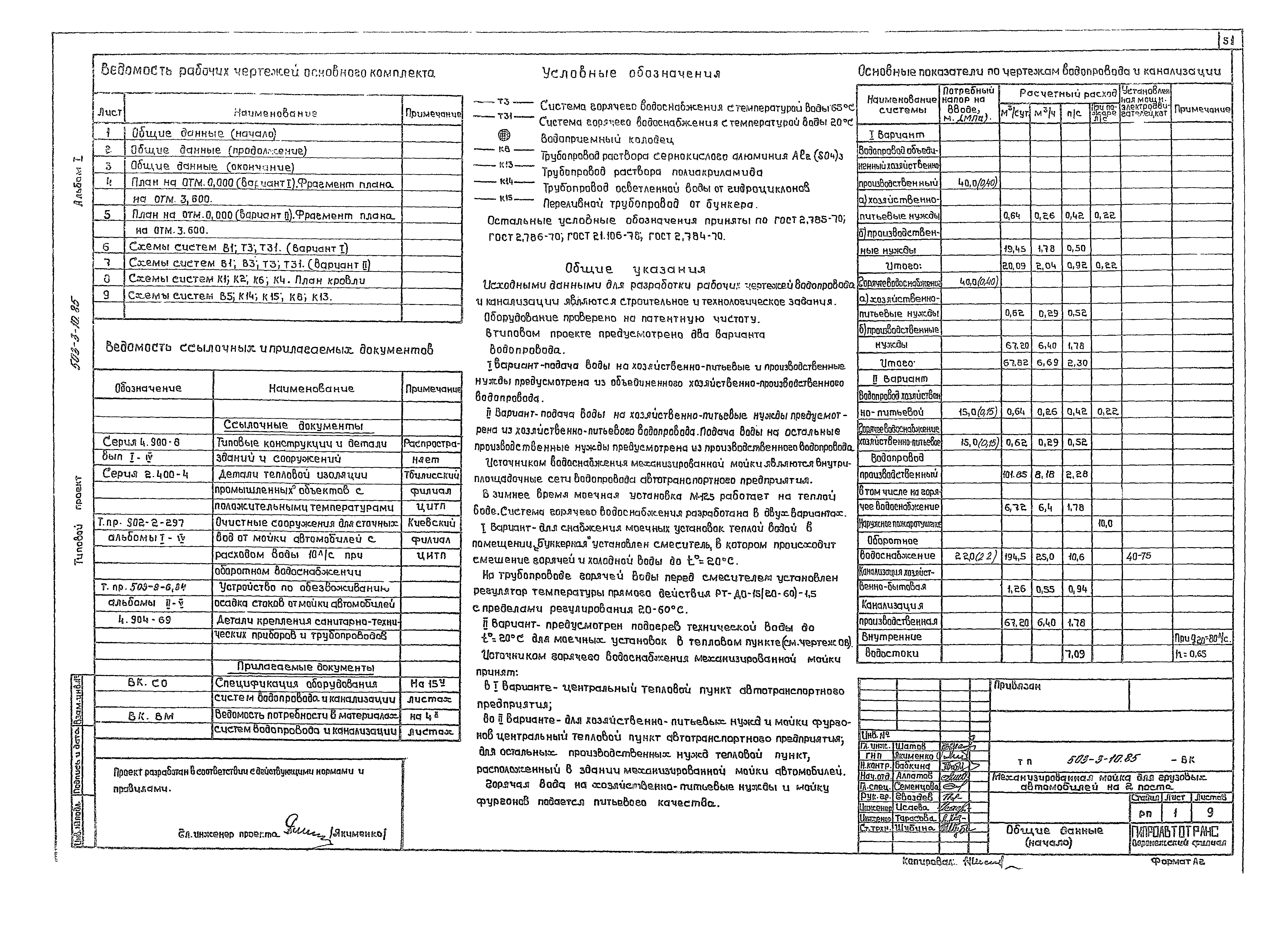 Типовой проект 503-3-10.85